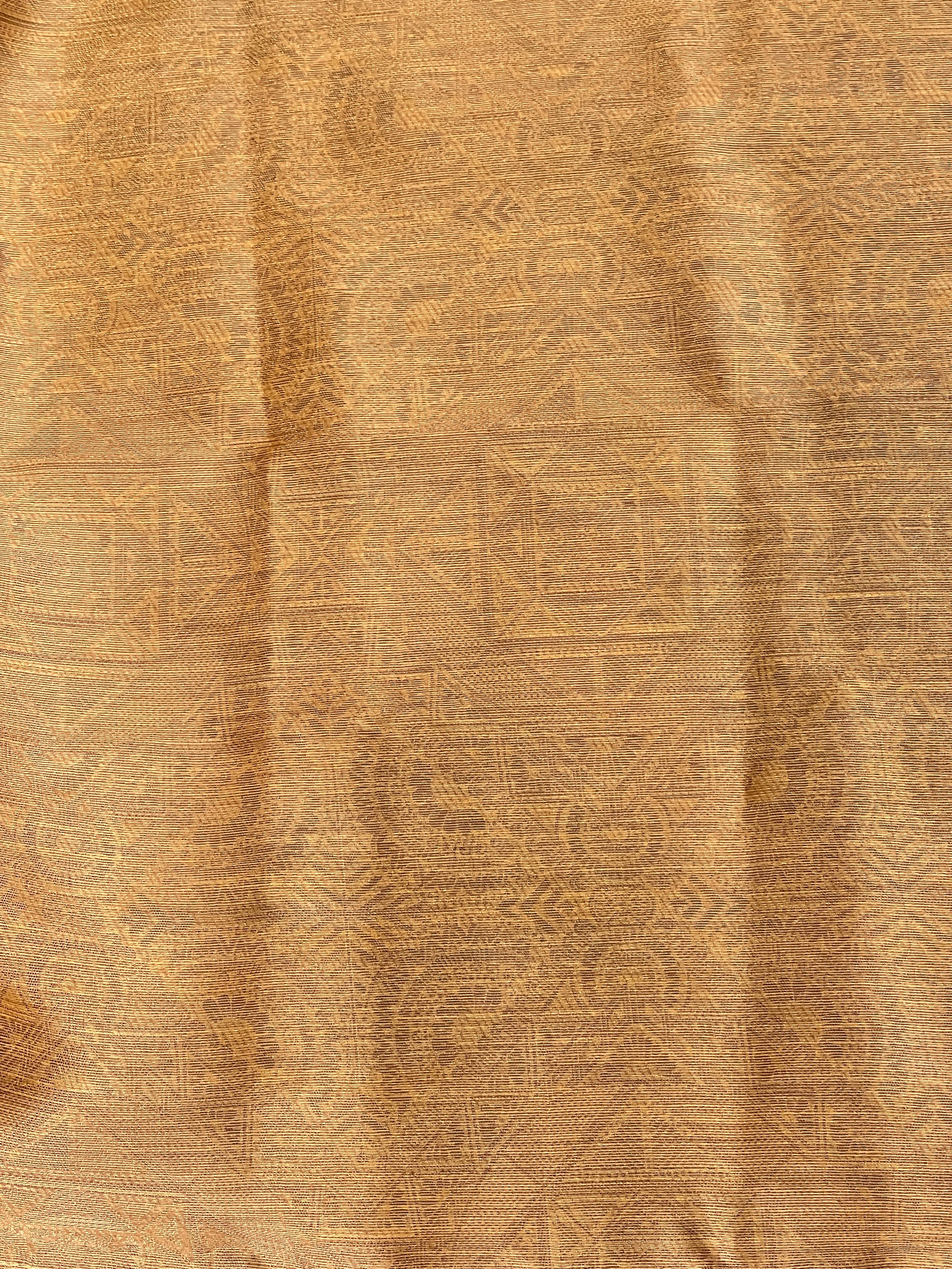 Geometric Patterned Cotton Silk Saree | YNG1083