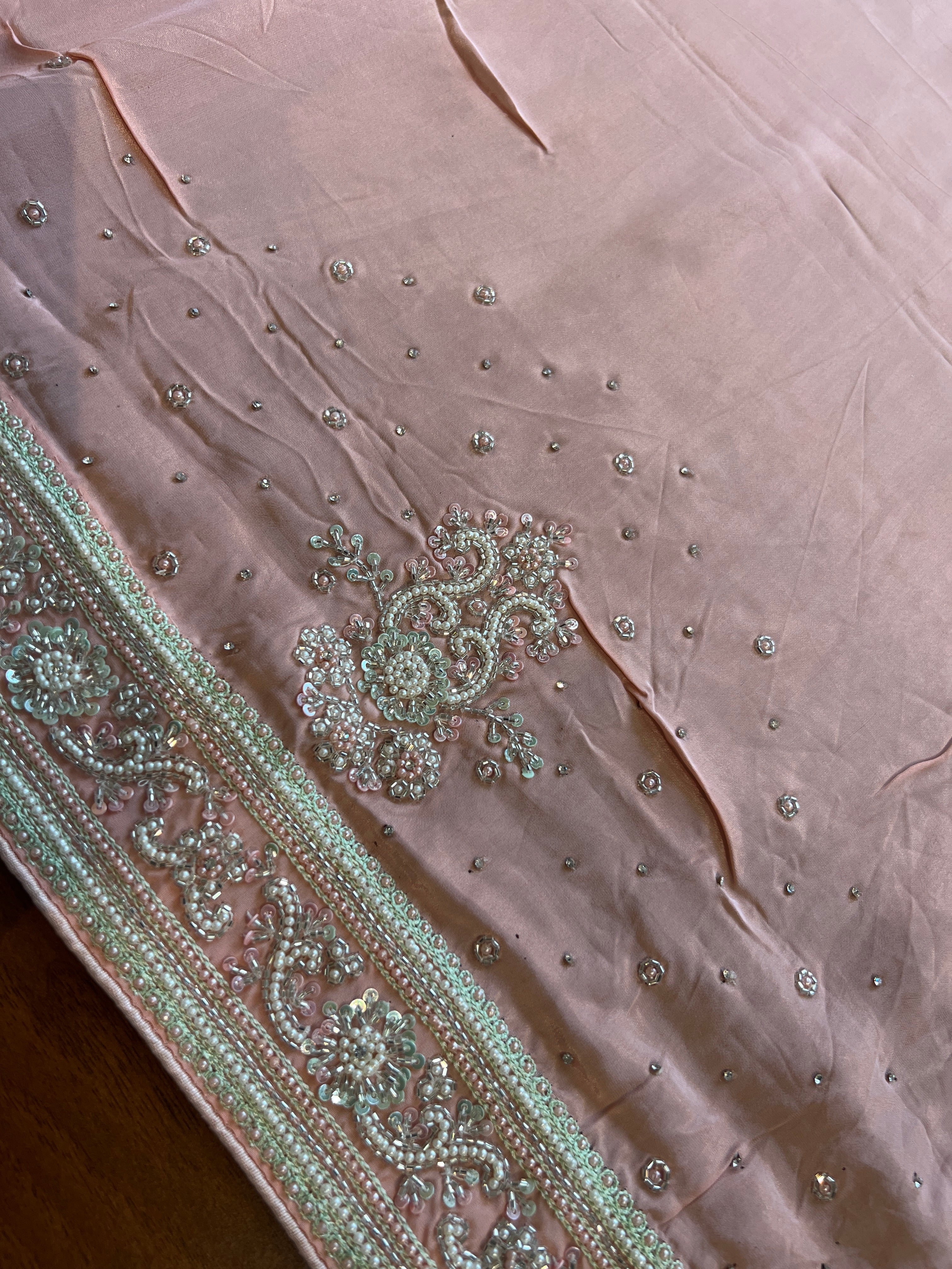 Hand Work  Organza Saree  | SBS424