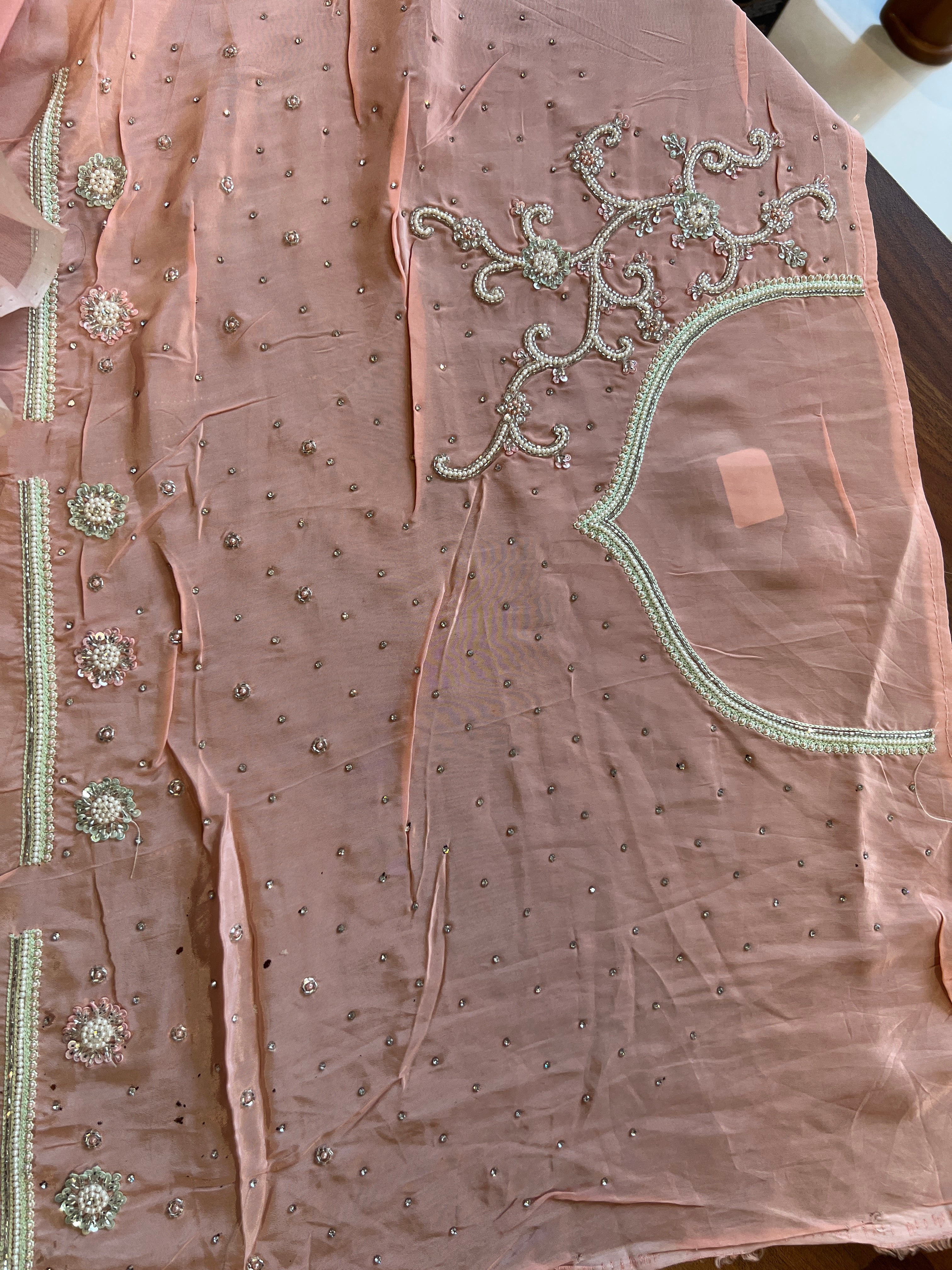 Hand Work  Organza Saree  | SBS424