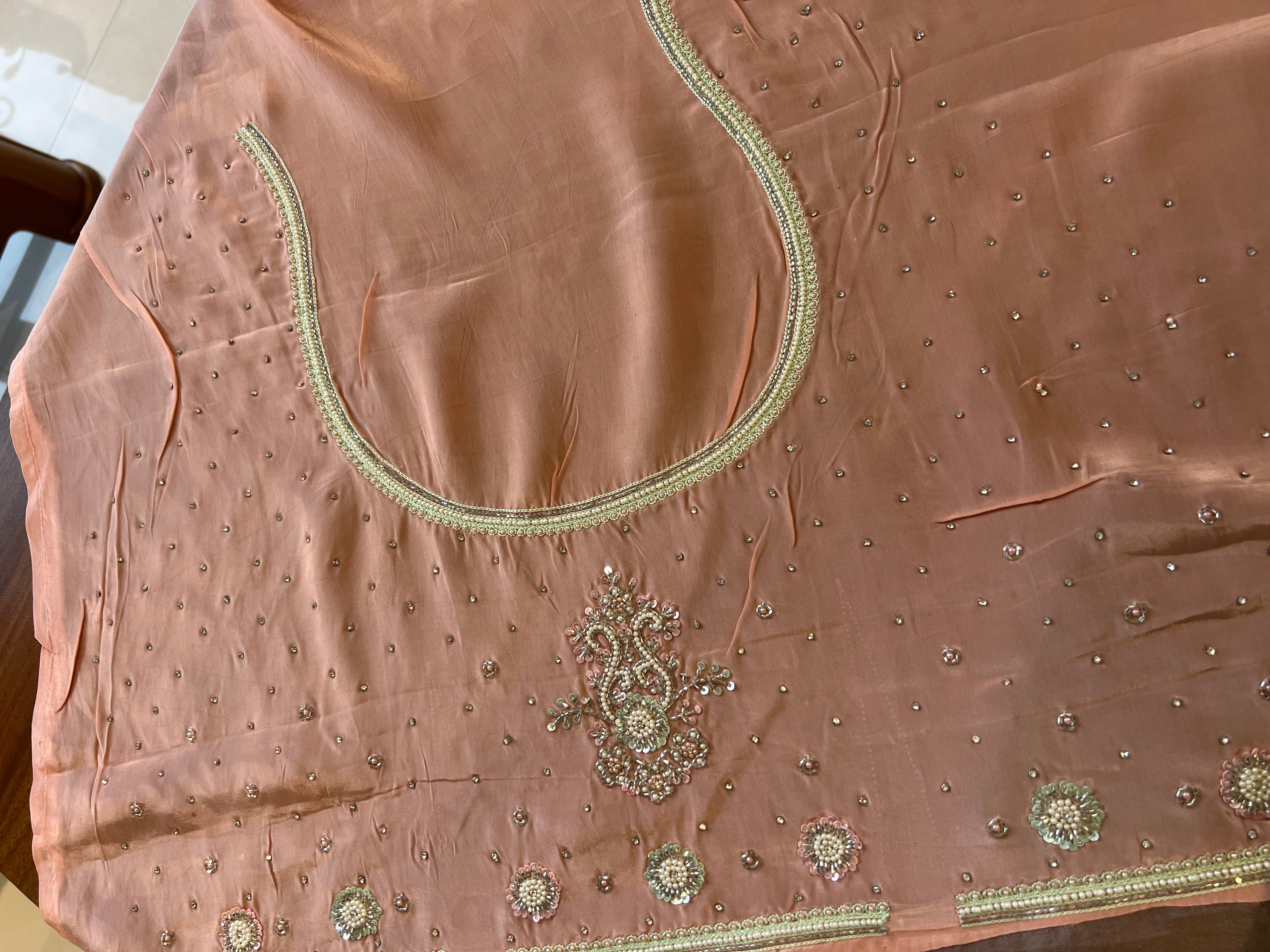 Hand Work  Organza Saree  | SBS424