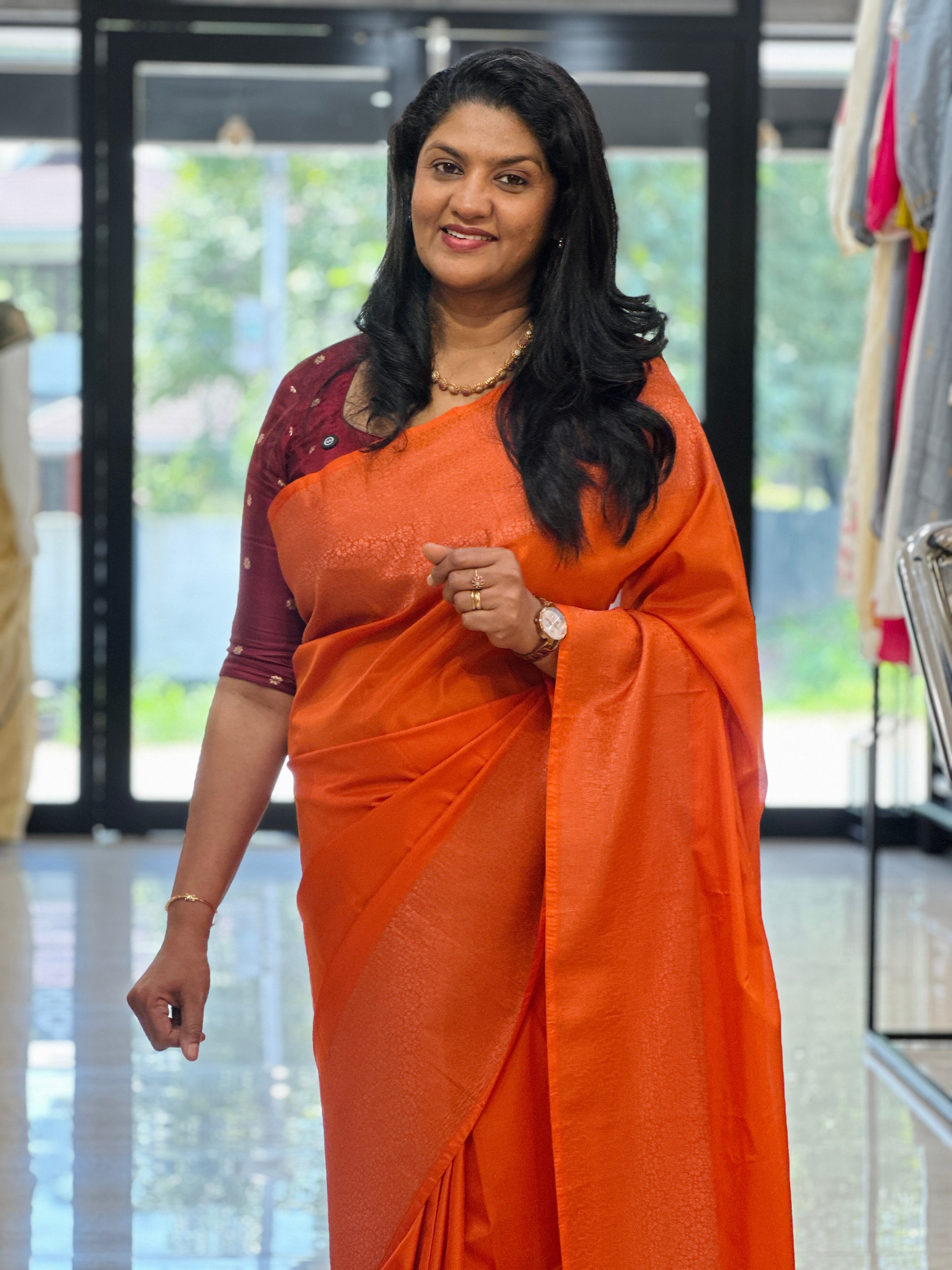 Zari Woven Floral Bordered Soft Silk Saree | SEN129