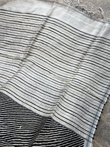Shibori Print Patterned Matka Tussar Saree | UVS102