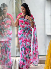 Floral Digital Printed Georgette Saree | HT196