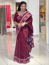 Ikat Border Patterned Mul Cotton Saree (Without Blouse) | RP668