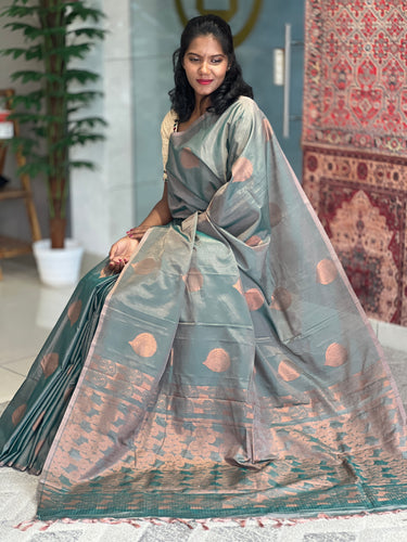 Zari Woven Buta Pattern Semi Silk Saree | KRK502