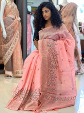 Zig Zag and Floral Embroidery Silk Saree | RP408