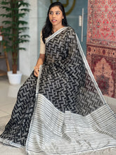 Bhandani Print Patterned Matka Tussar Saree | UVS103