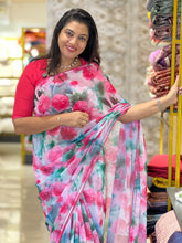 Floral Digital Printed Georgette Saree | HT196
