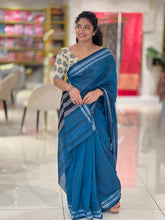 Temple Border Detailed Solid Cotton Saree (Without Blouse) | RP665