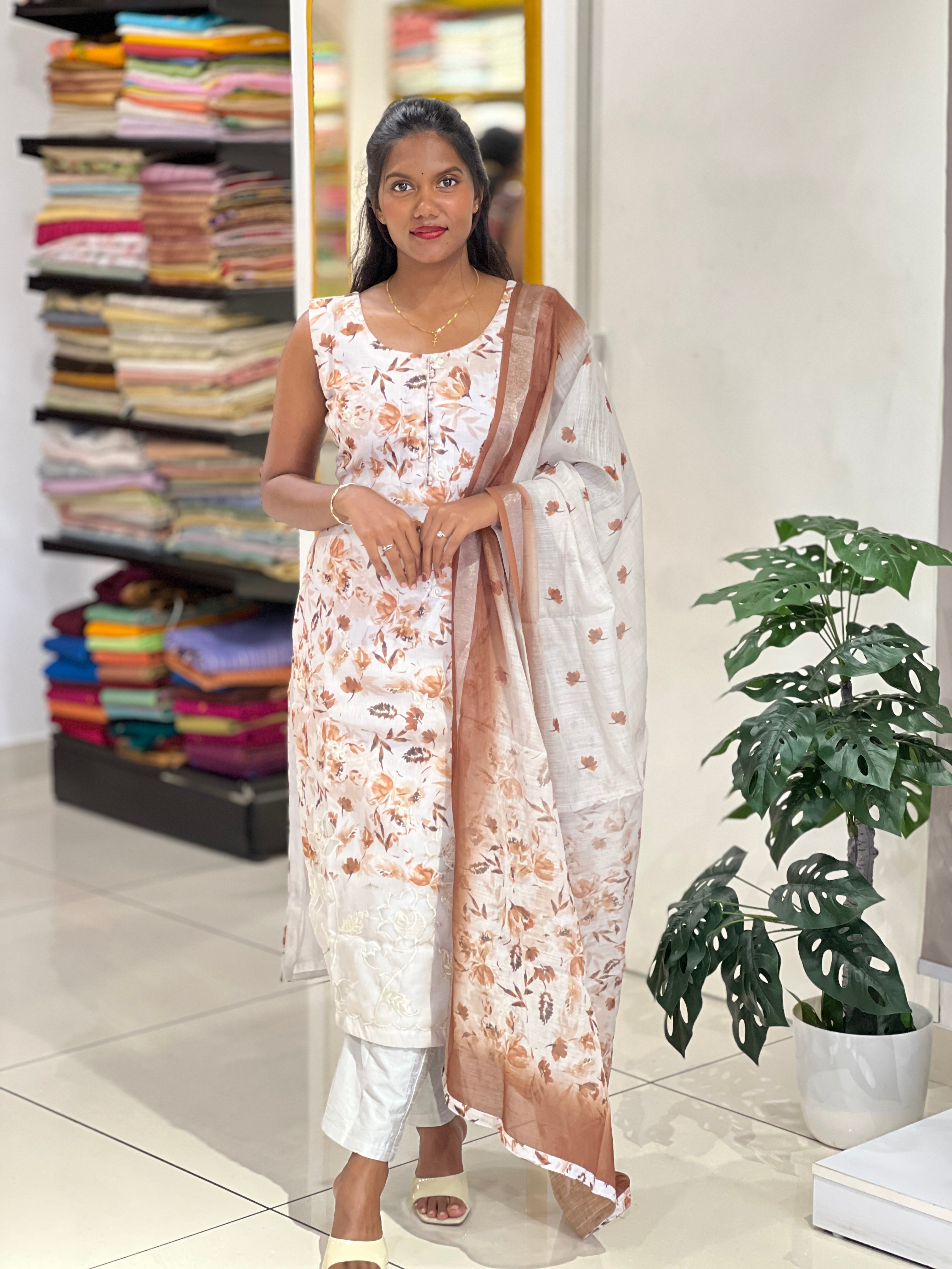 Digital Printed Linen Kurta Set | NAI166