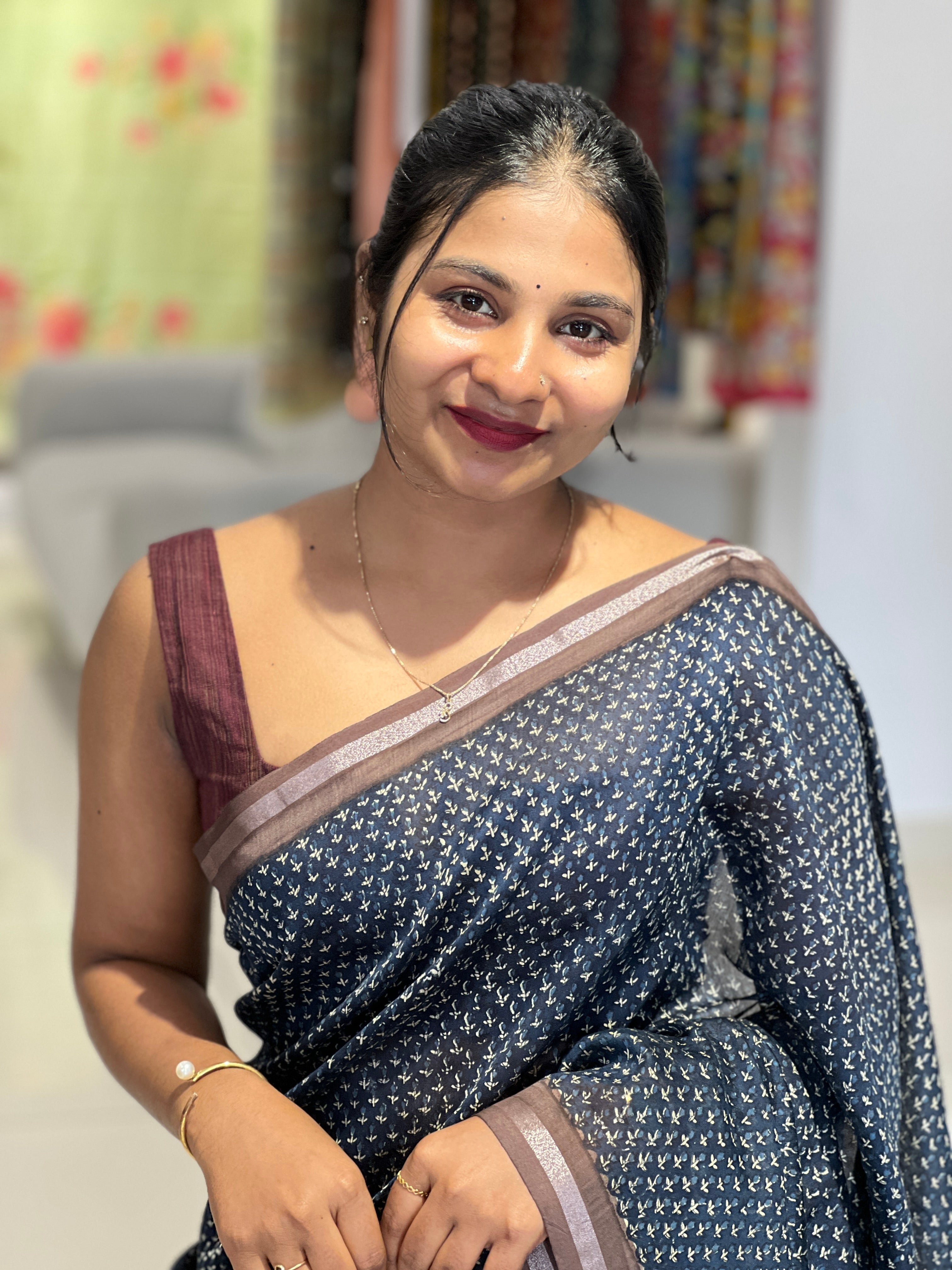 Screen Printed Chanderi Saree | SMC118