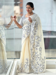 Floral Applique Detailed Kota Saree | BLD1290