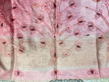 Hand Kantha Weaved Silk Linen Saree | RGD680