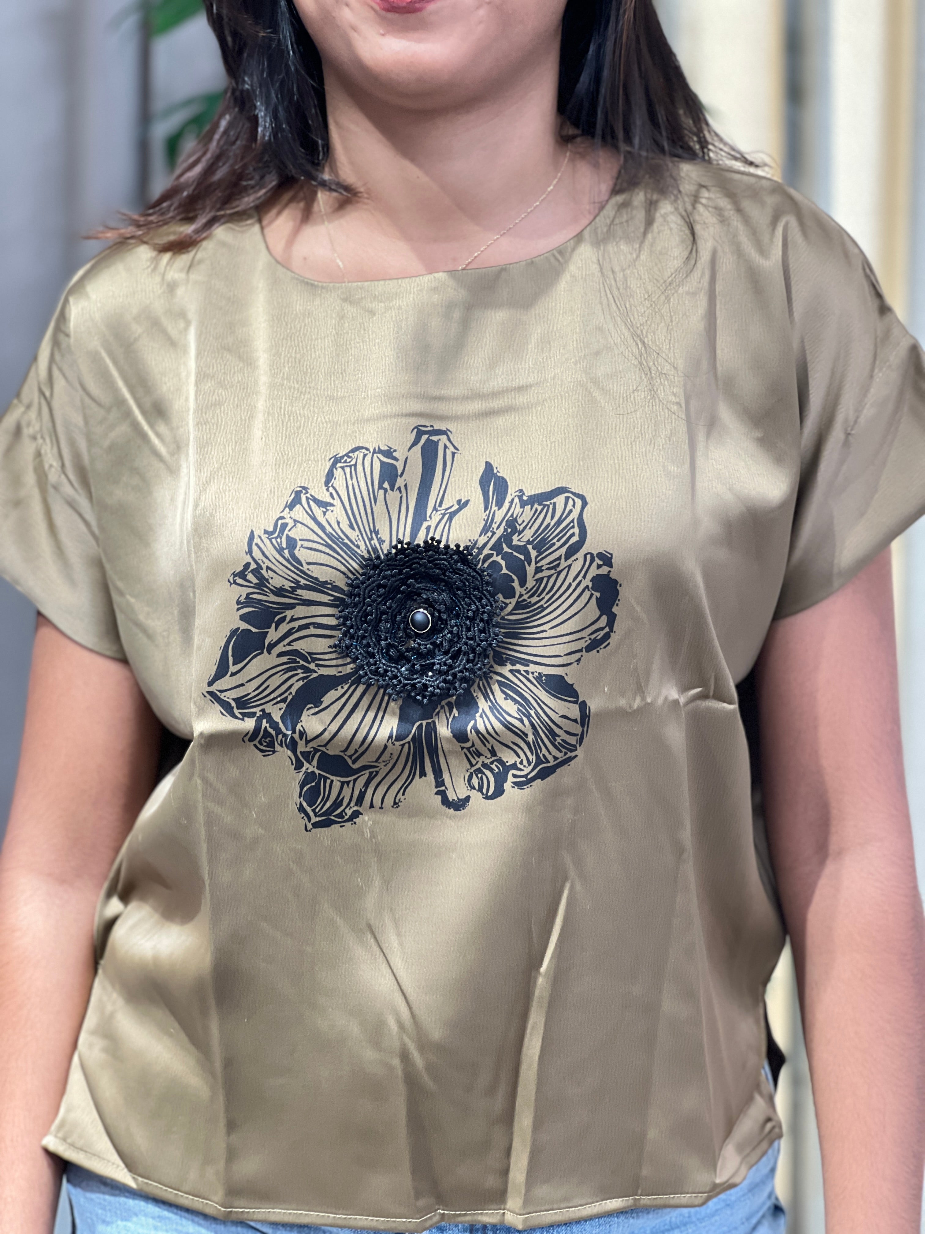 Print With Lace Detailed Muslin Short Kurta | PGI267