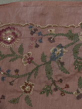 Floral Machine Embroidery  Semi Tussar Saree | DVS219