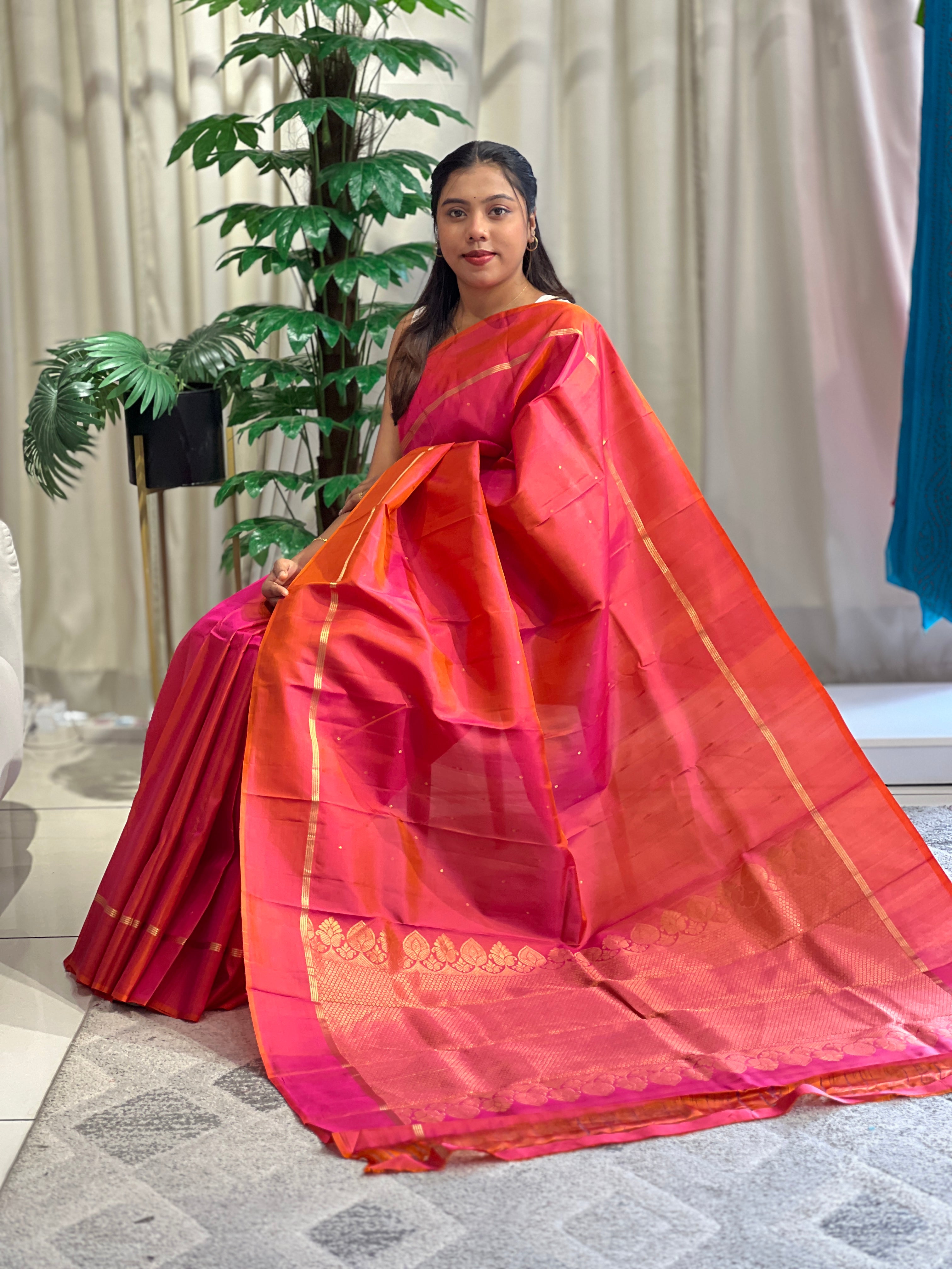 Polka Woven Pattern Soft Silk  Saree | SMT168