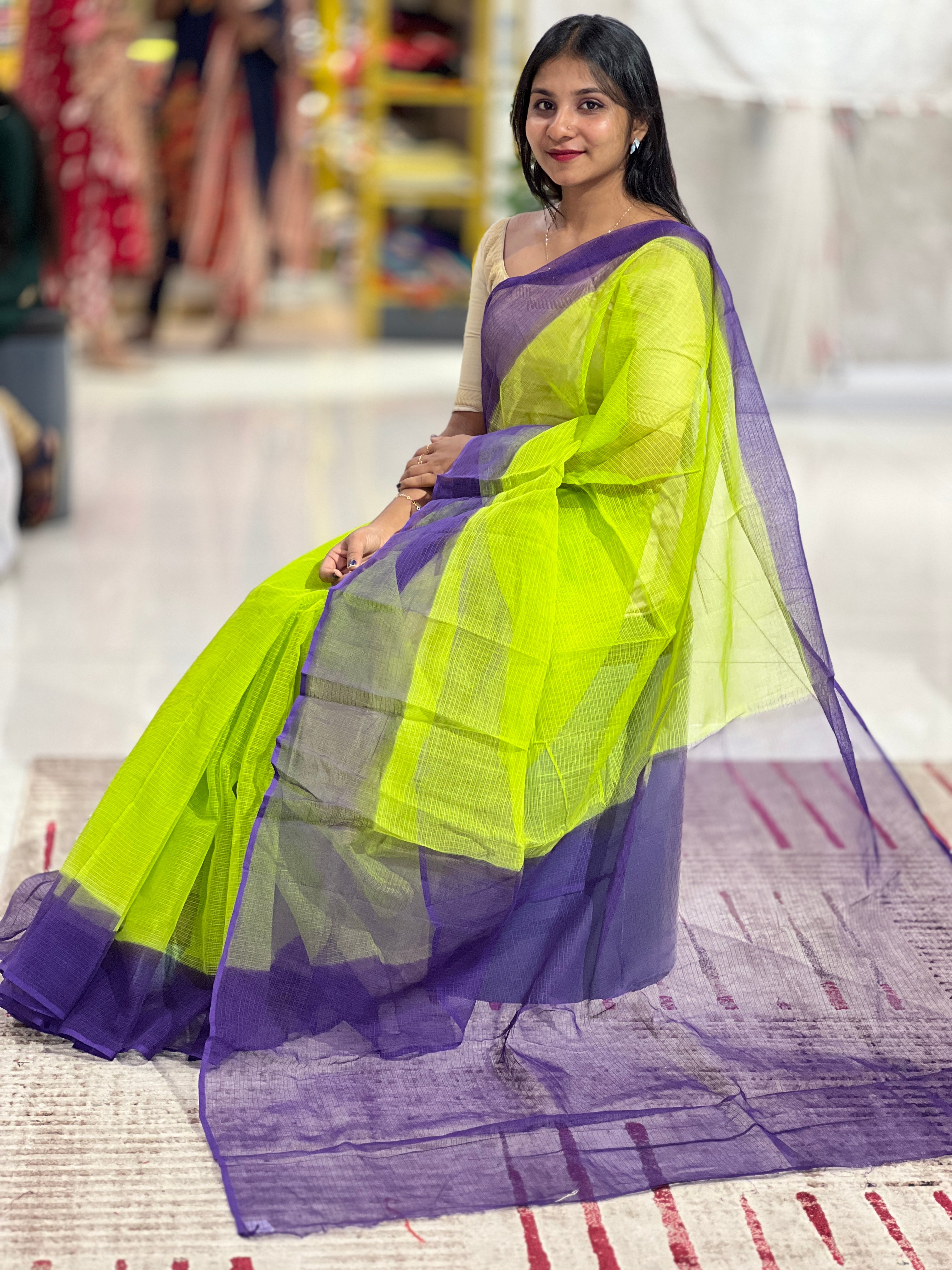 Double Shaded Check Kota Saree | RK290