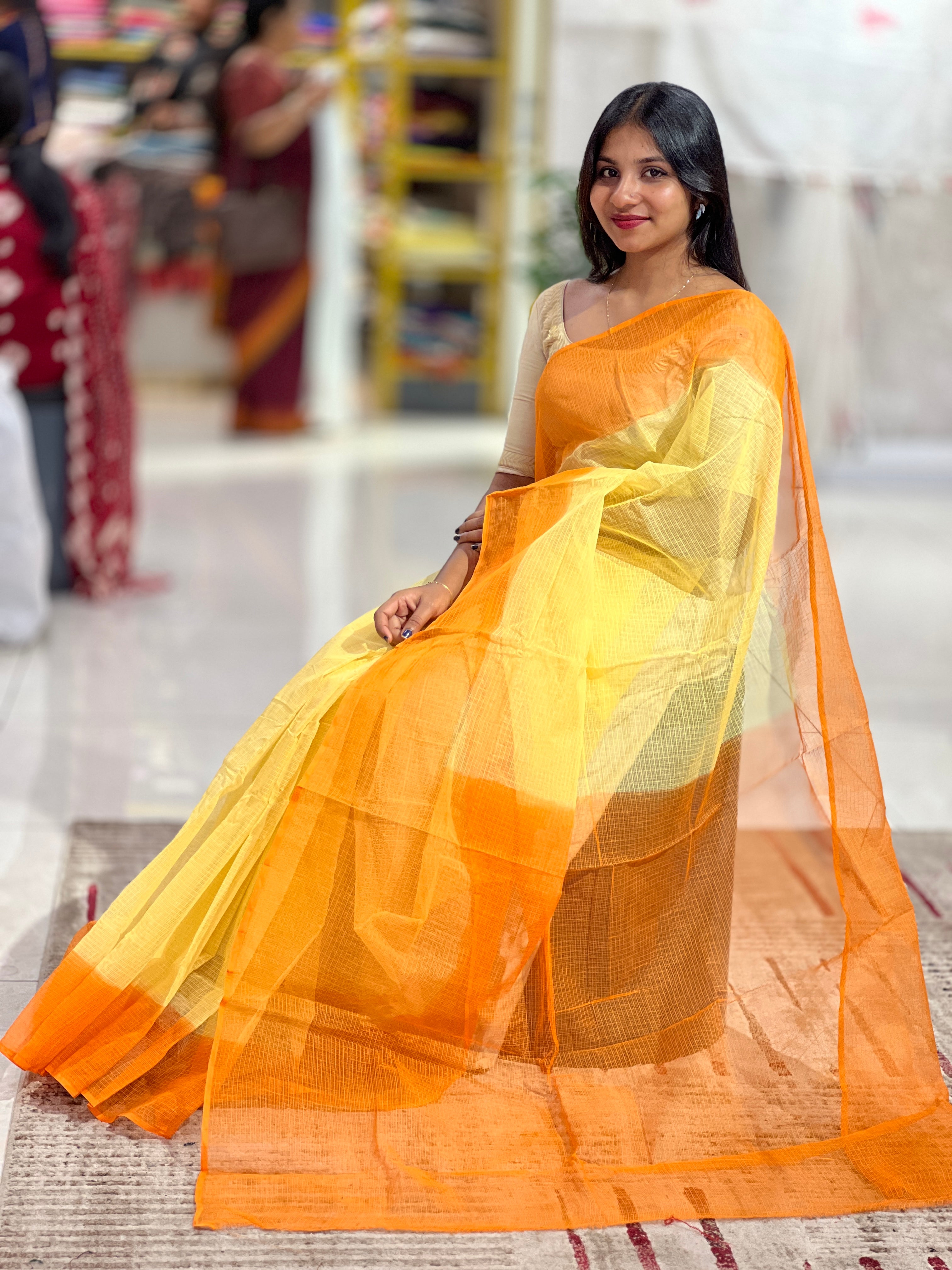 Double Shaded Check Kota Saree | RK293