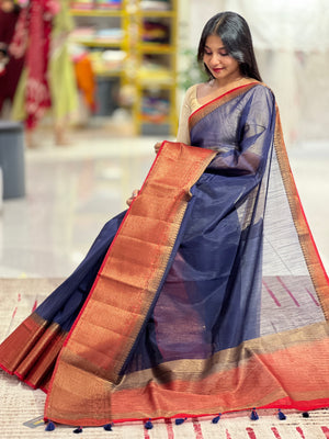 Banarasi Weaved Semi Geecha Saree | YNG502