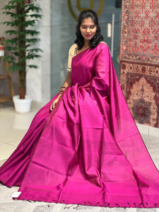 Solid Patterned Silk Saree | GR147