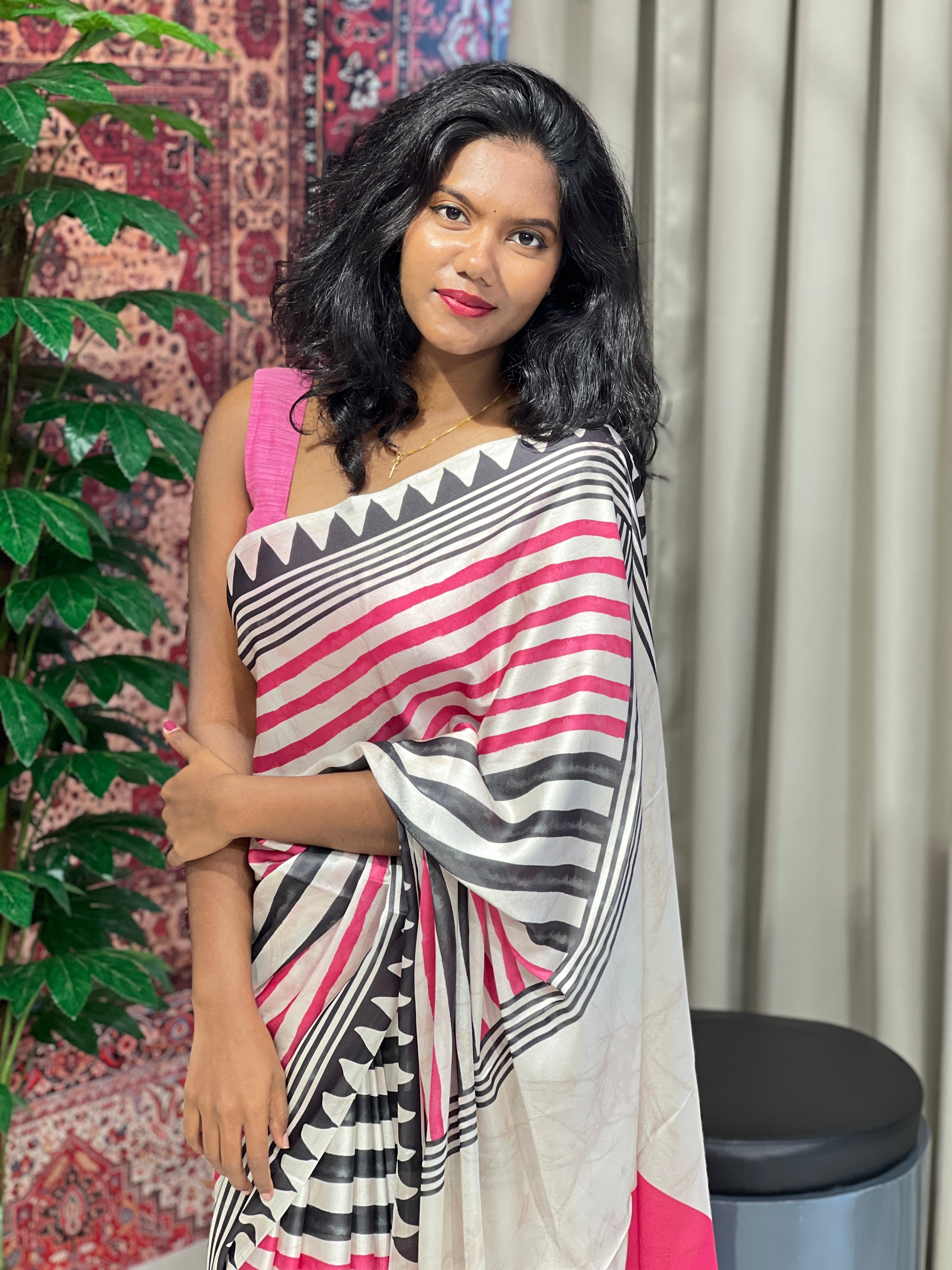 Digital Printed Crepe Silk Saree | SSN321