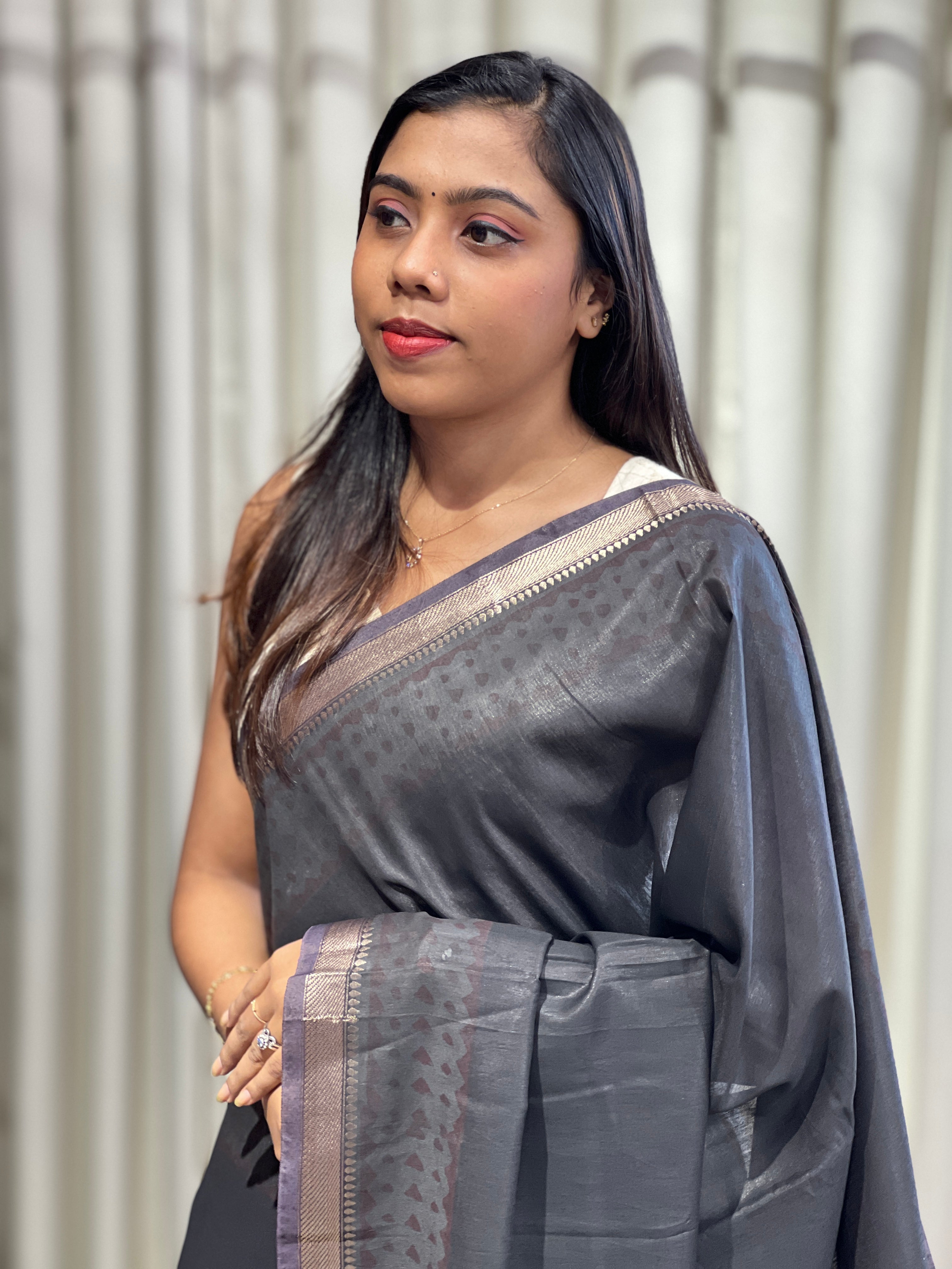 Printed Semi Tussar Saree | AYD260