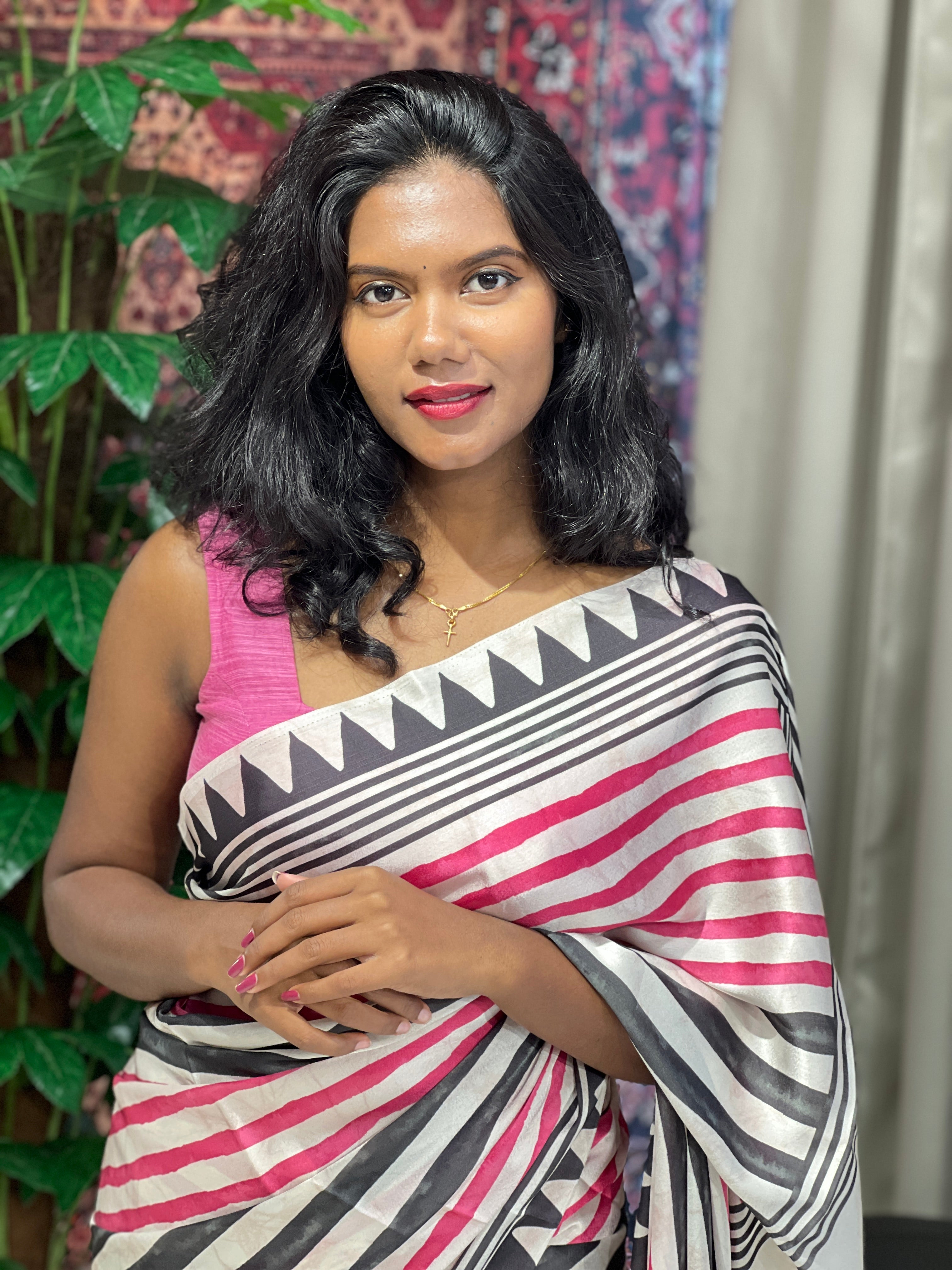 Digital Printed Crepe Silk Saree | SSN321