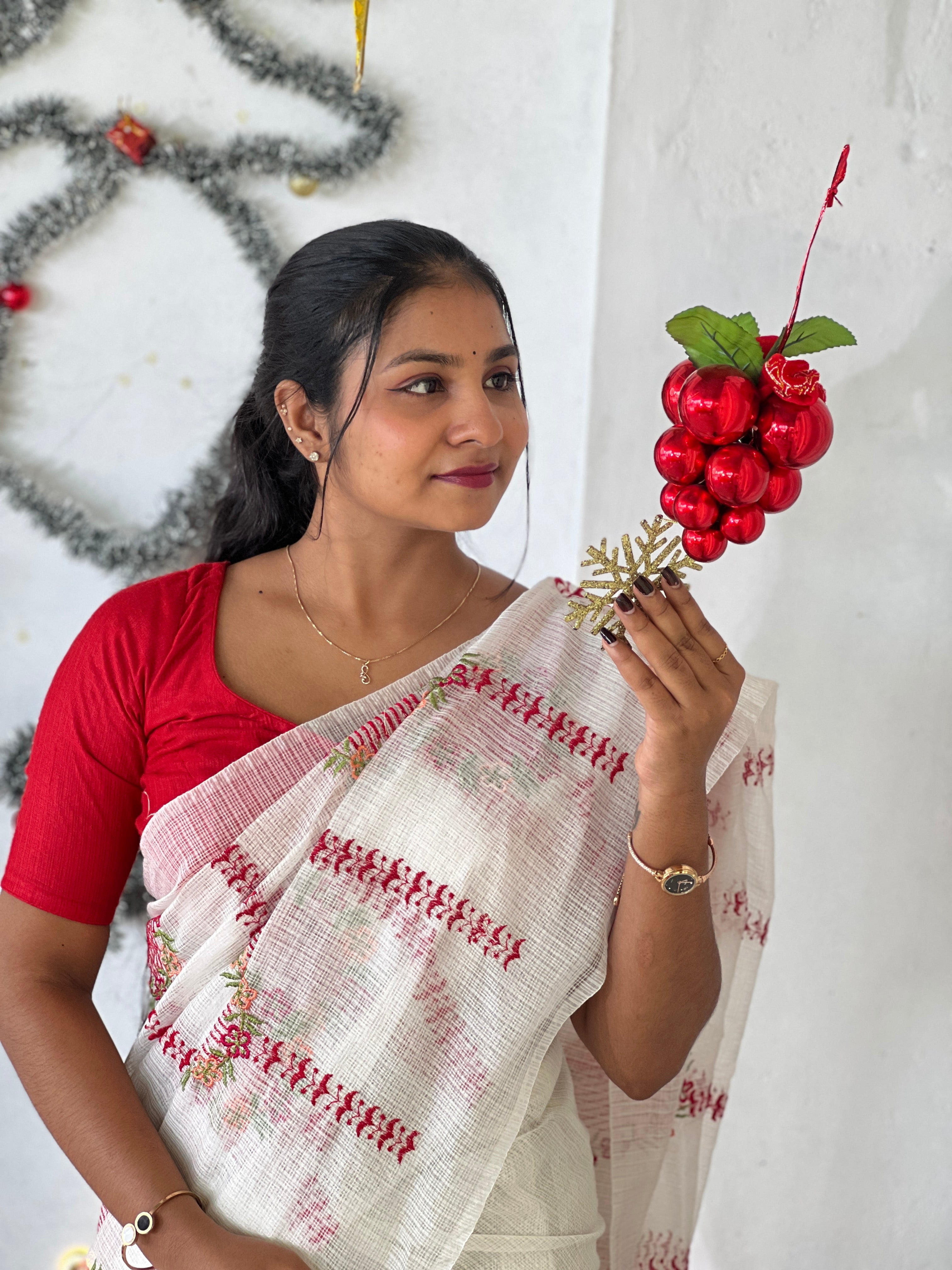 Machine Embroidered Kota Saree | NHH574