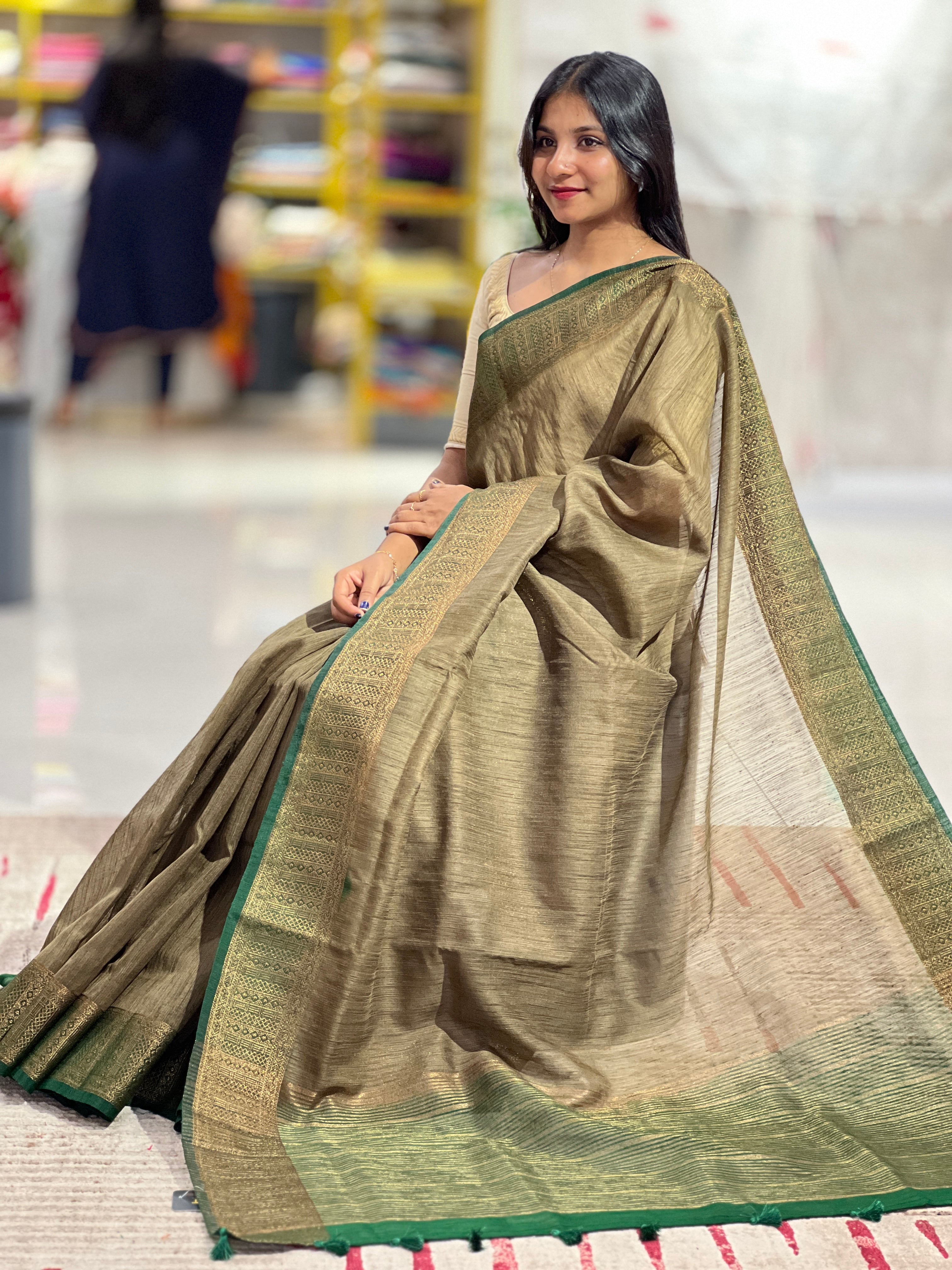 Banarasi Weaved Semi Geecha Saree | YNG512