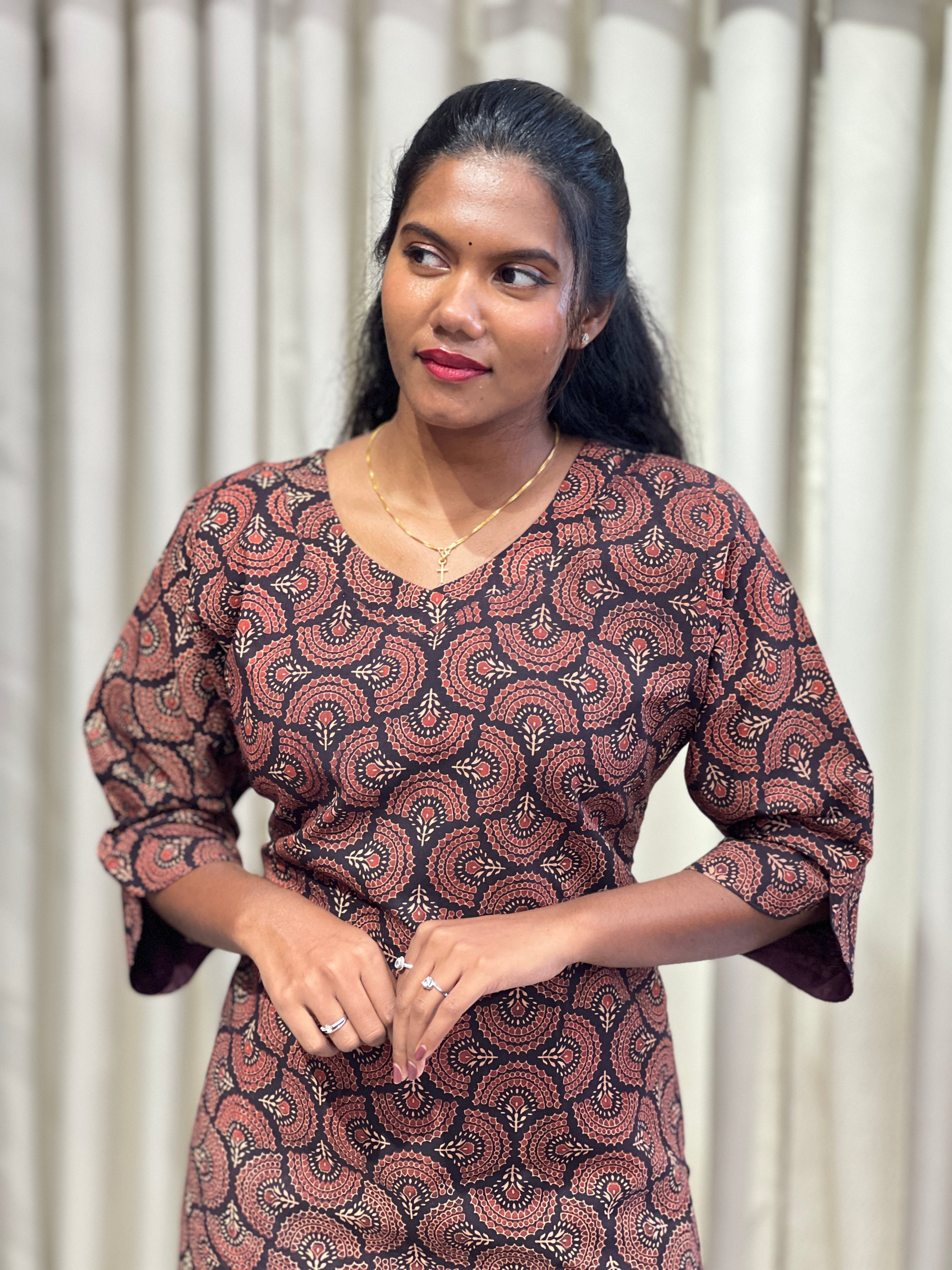 Printed Cotton Kurta | RMLA245