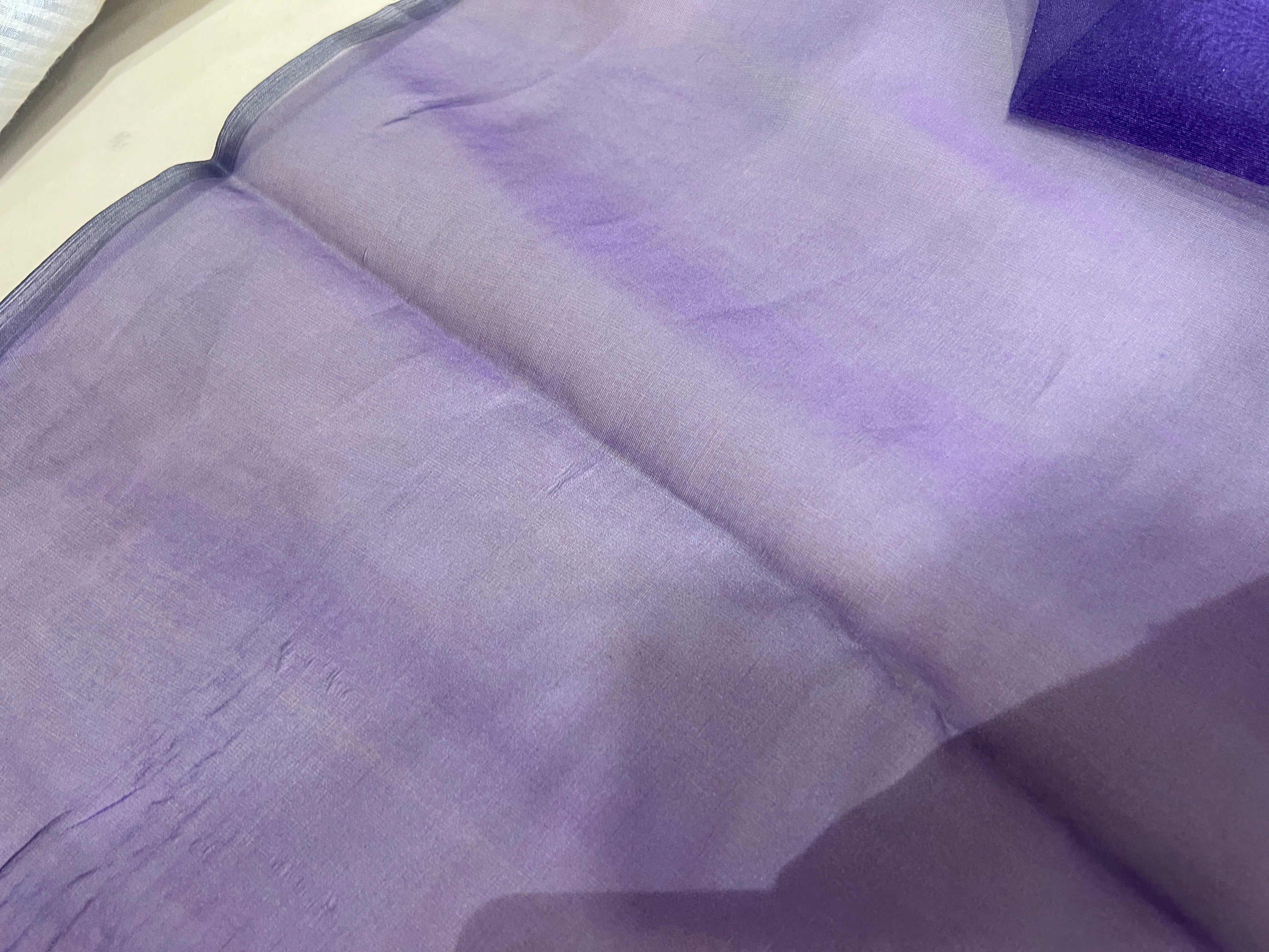 Geometric Pattern Organza Saree | ZSS446