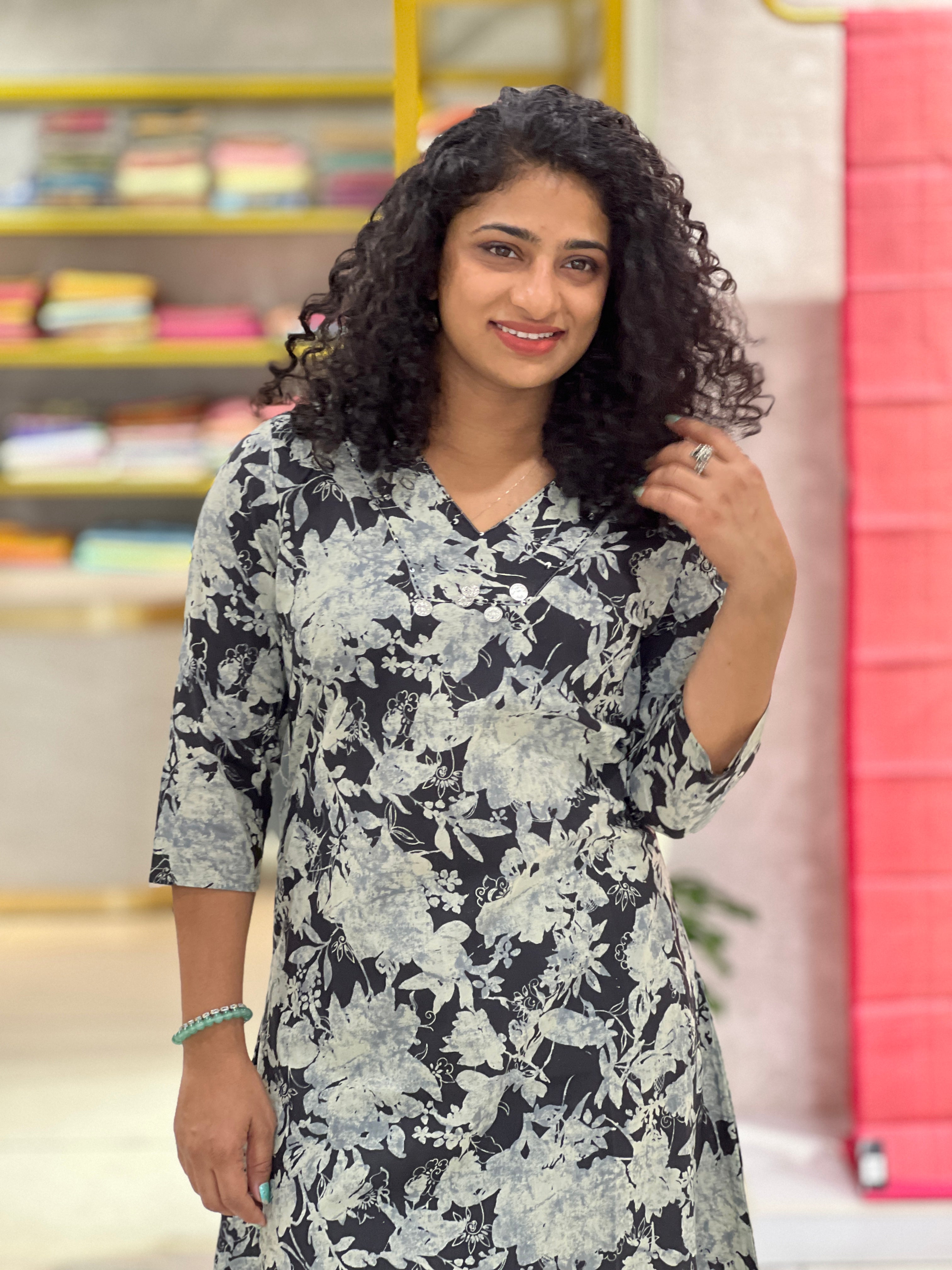 Floral Printed Mul Cotton Kurta Set | NCF258