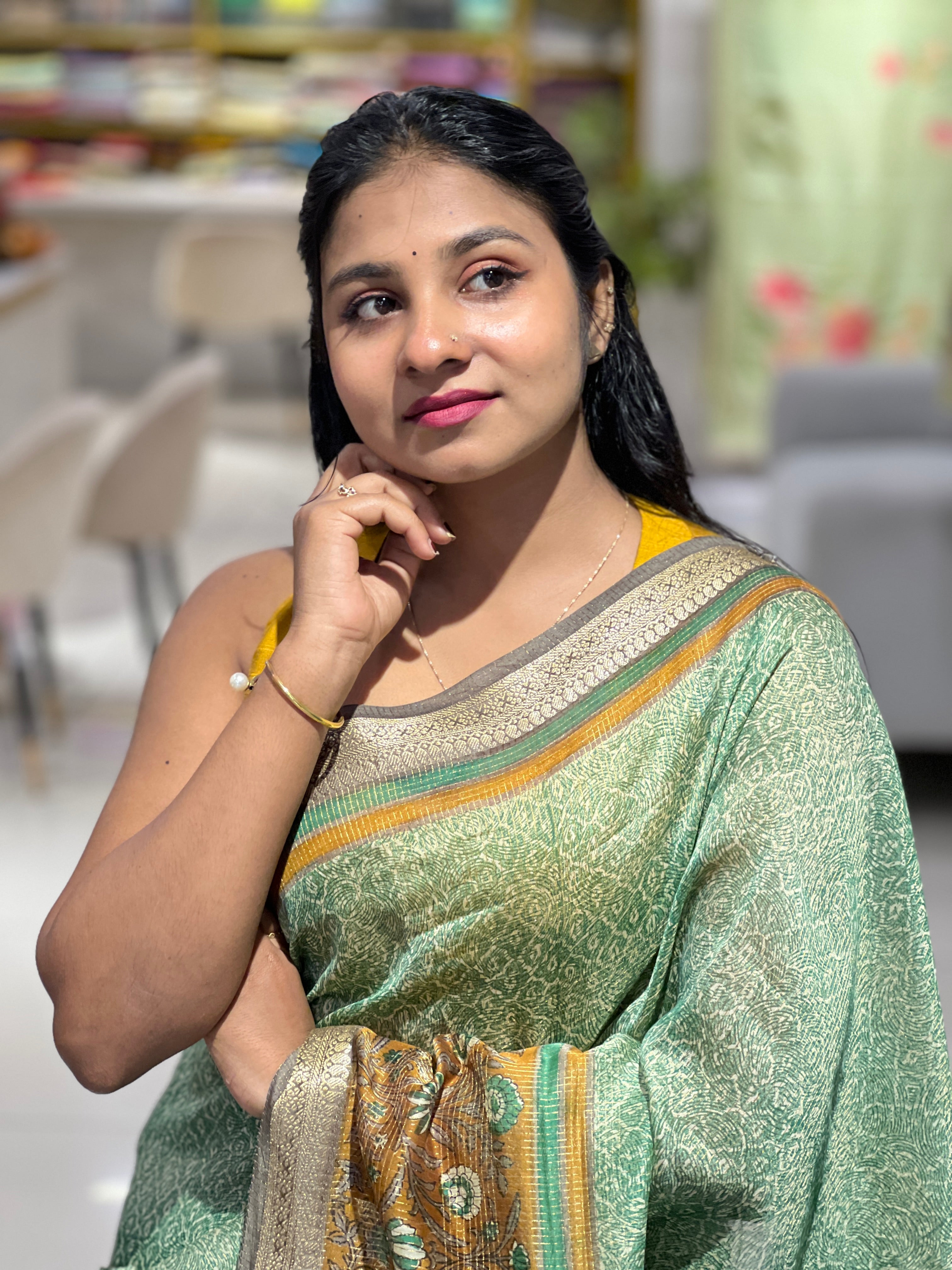 Screen Printed Chanderi Saree | SMC102