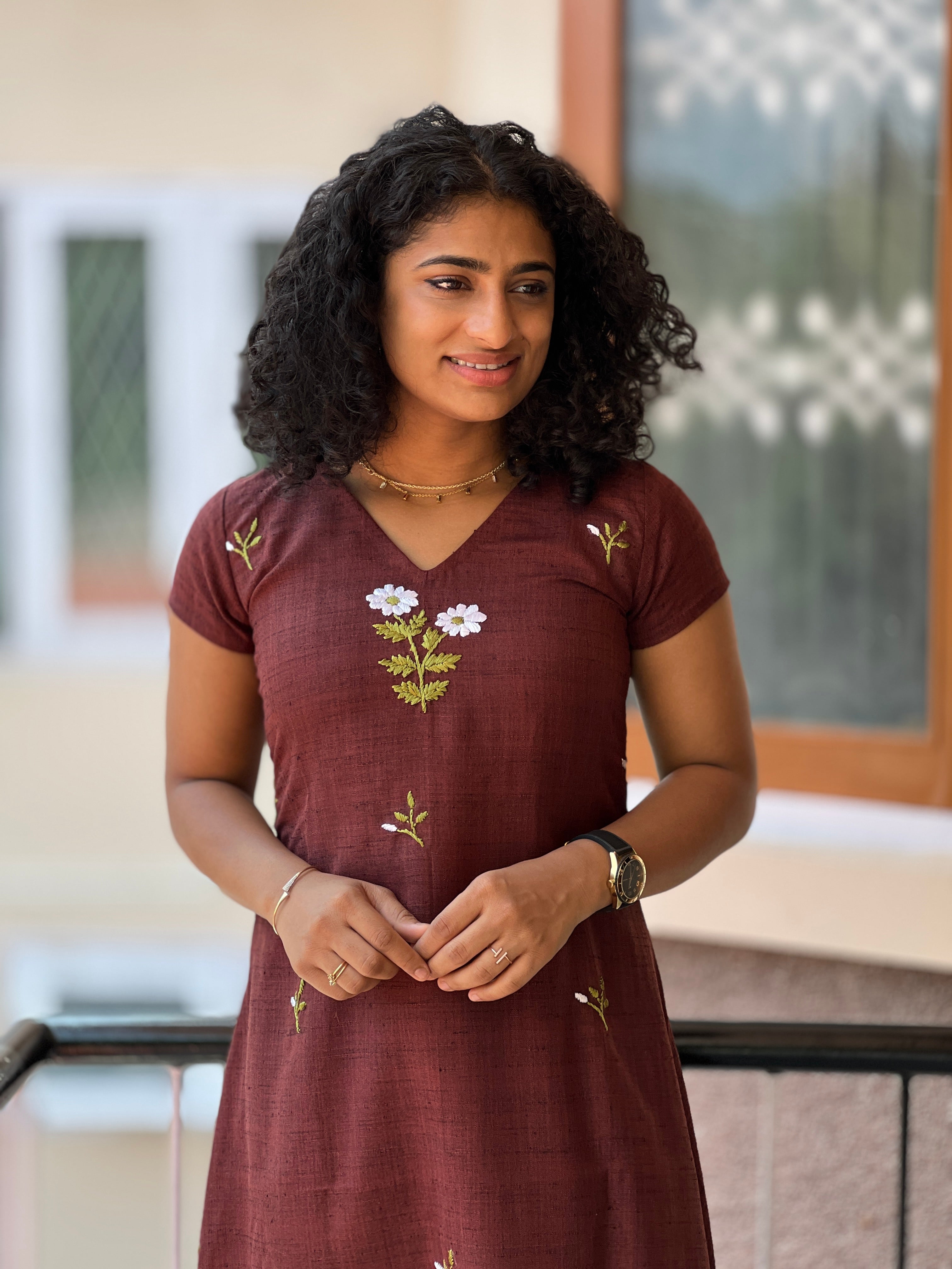 Hand Embroidered A-Line Long Kurta |GW131