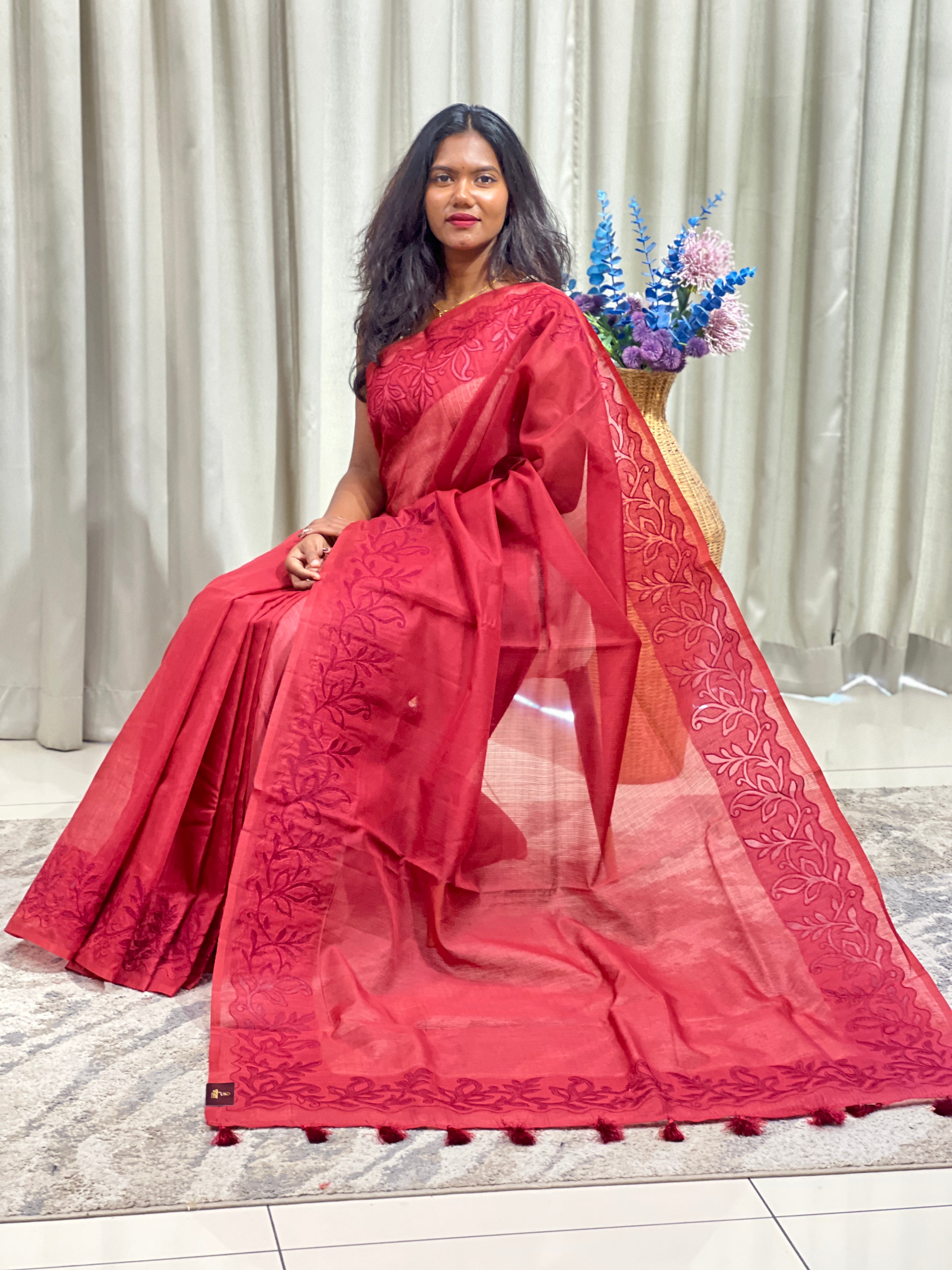 Applique Work Kota Saree | ZSS301
