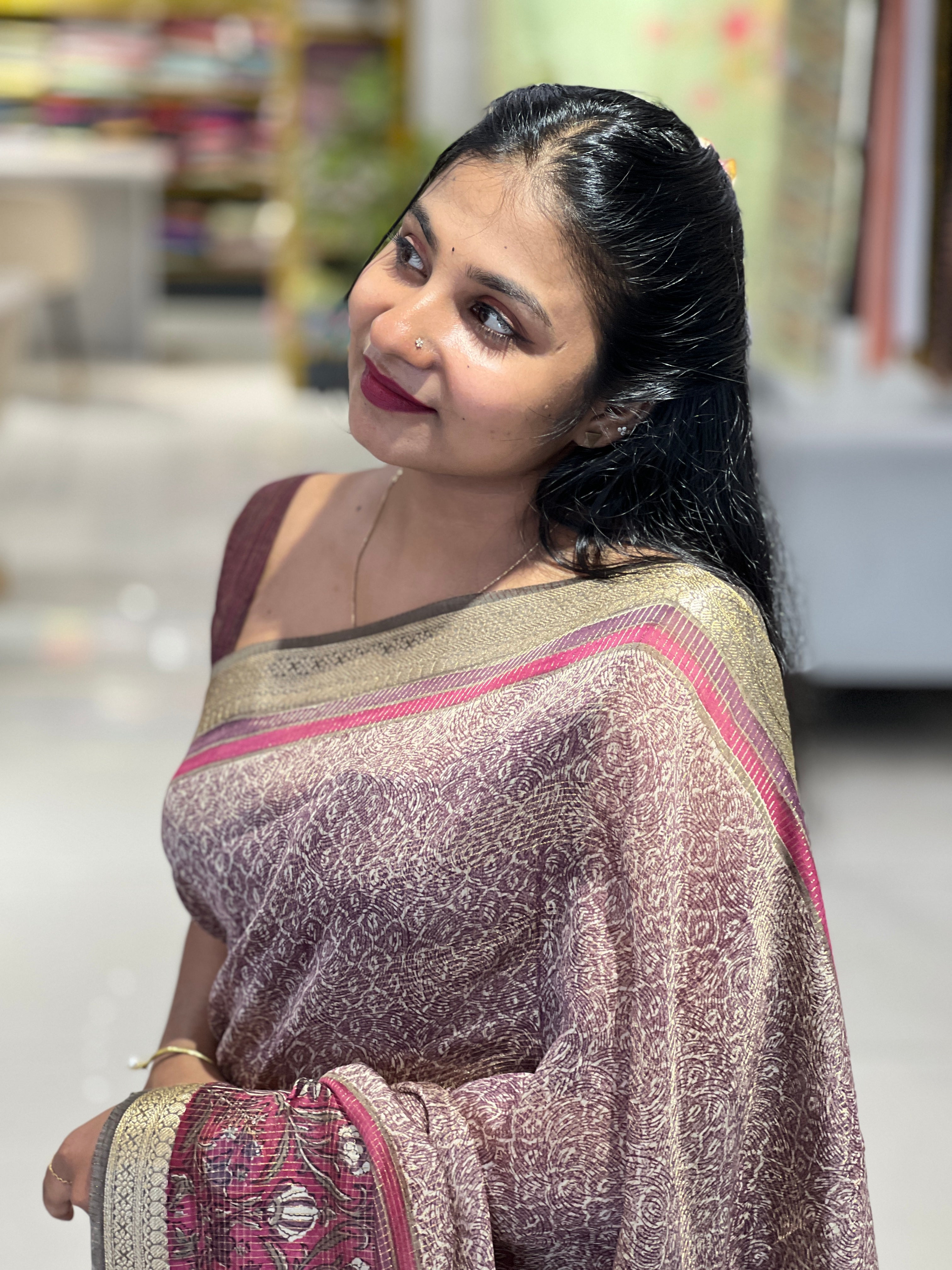 Screen Printed Chanderi Saree | SMC102