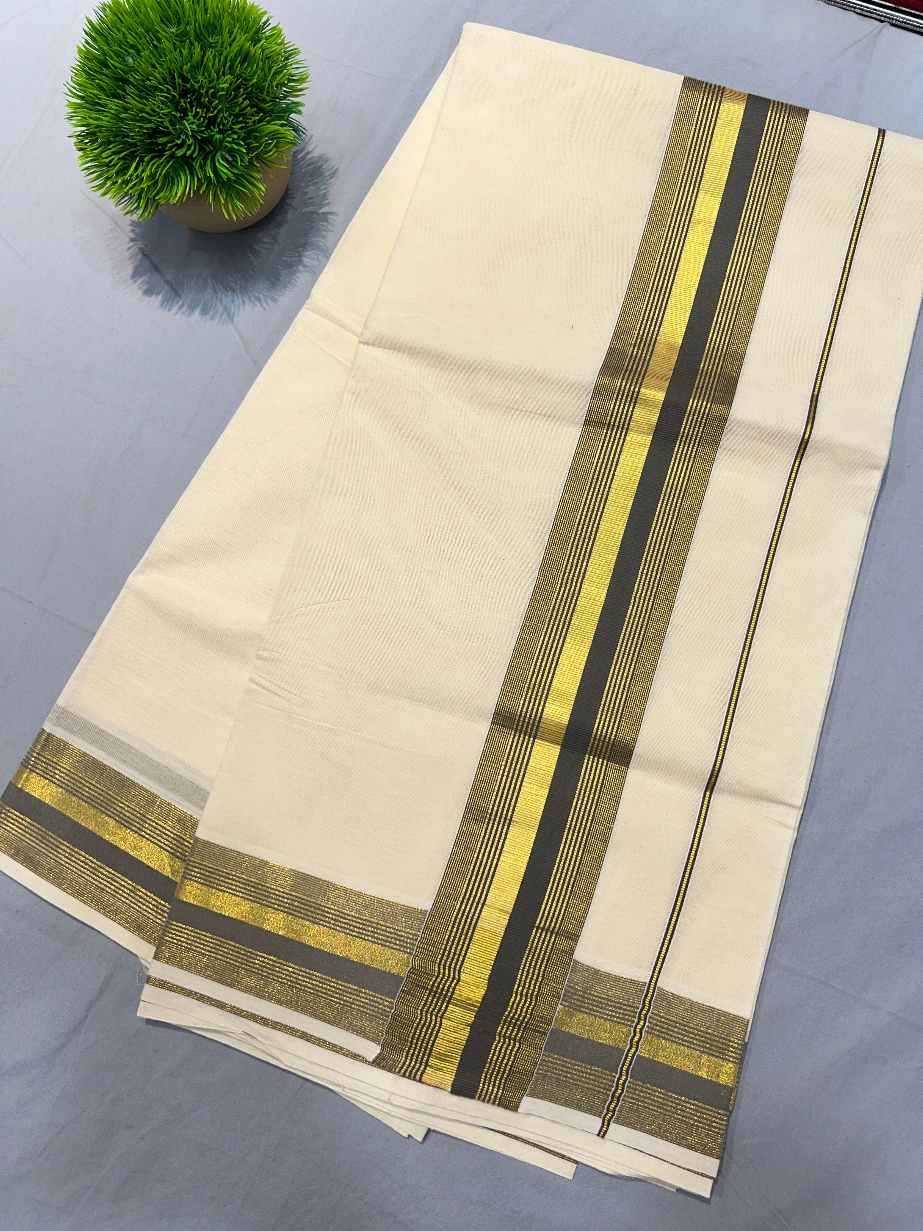 Kara Detailed Kerala Cotton Saree | KL357