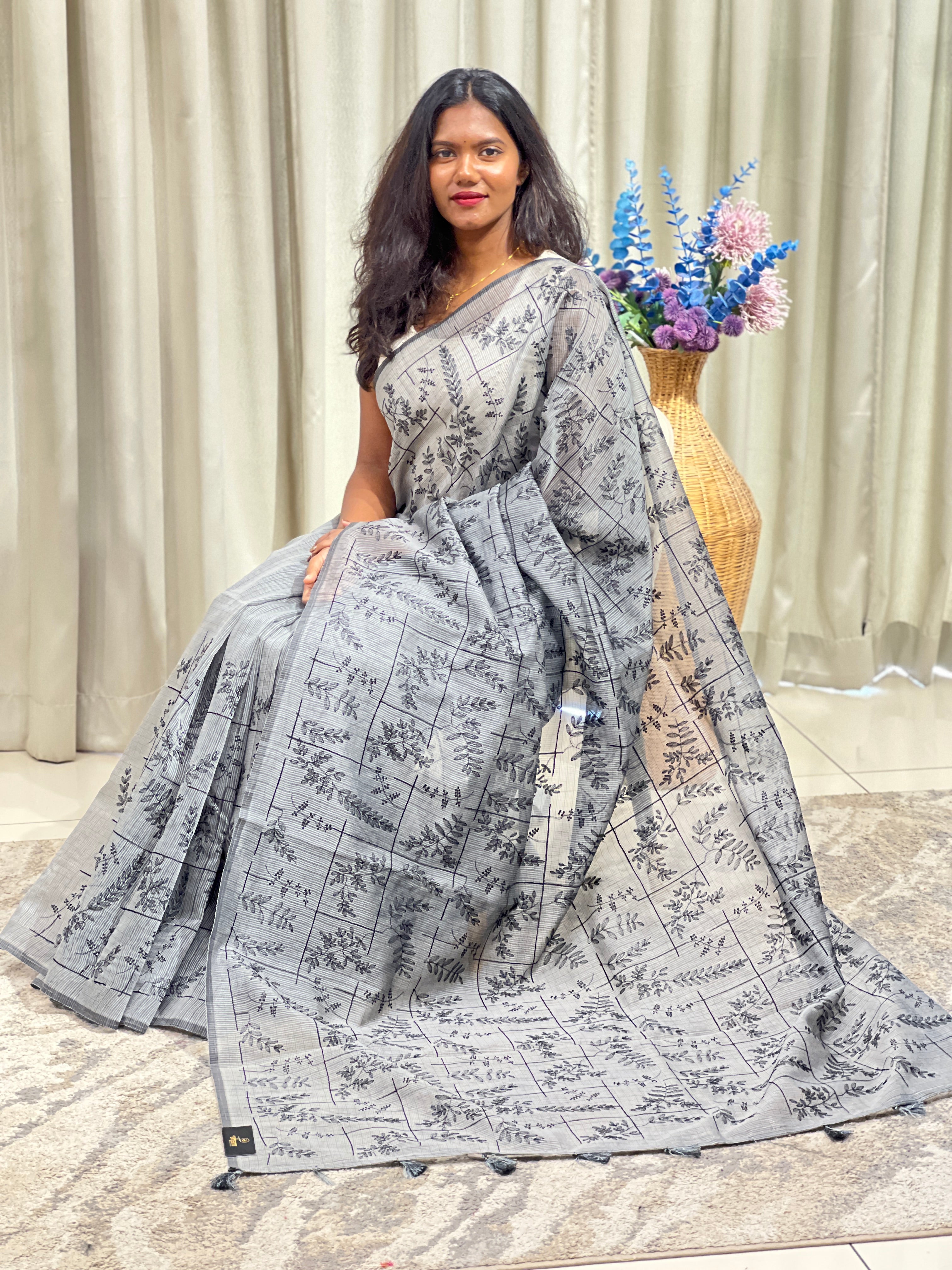 Leaf Pattern Super Net Kota Saree | ZSS307
