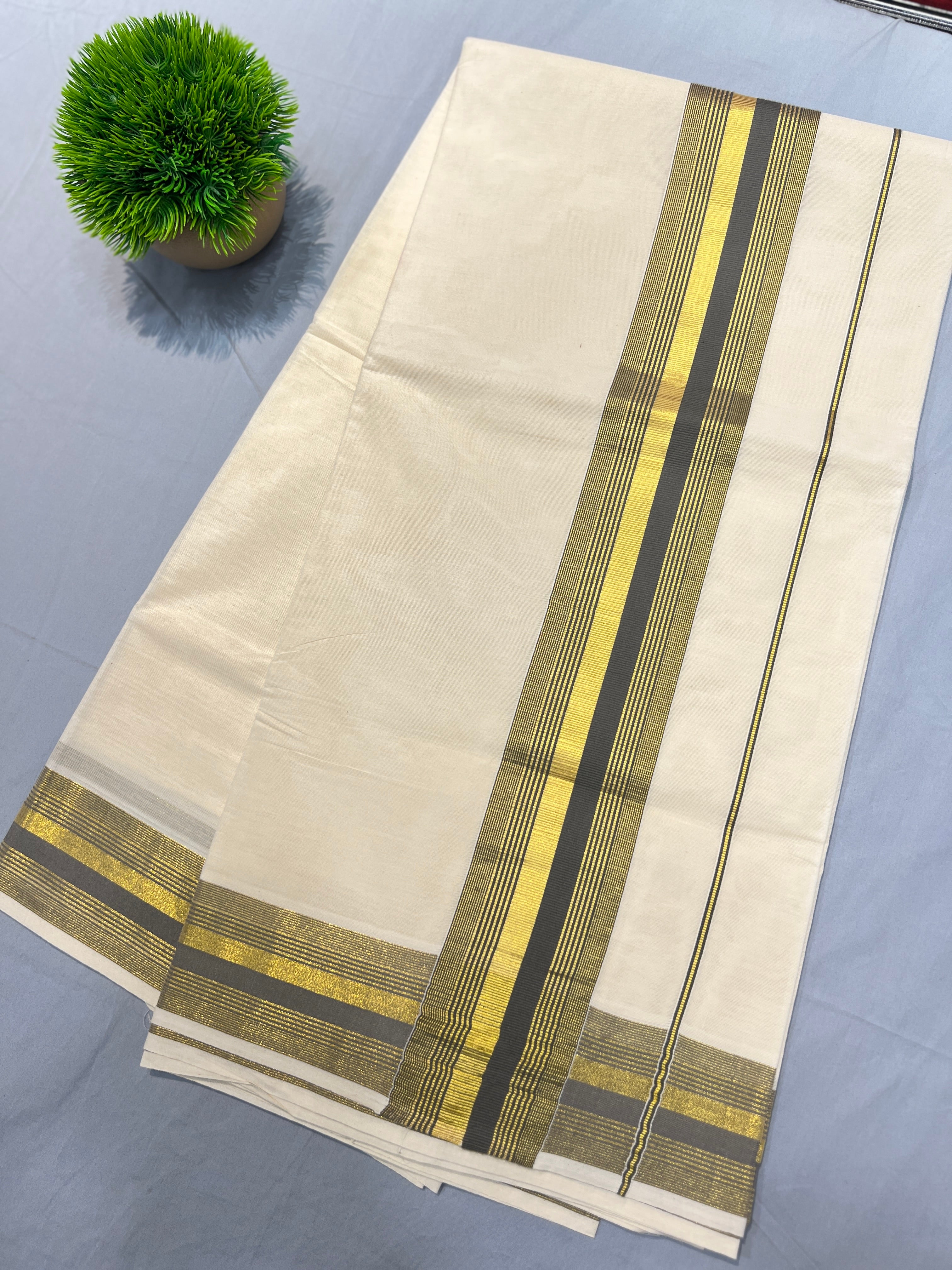 Kara Detailed Kerala Cotton Saree | KL357