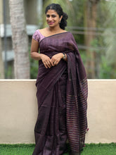 Kesiya Weaved Blended Linen Saree | DLS131