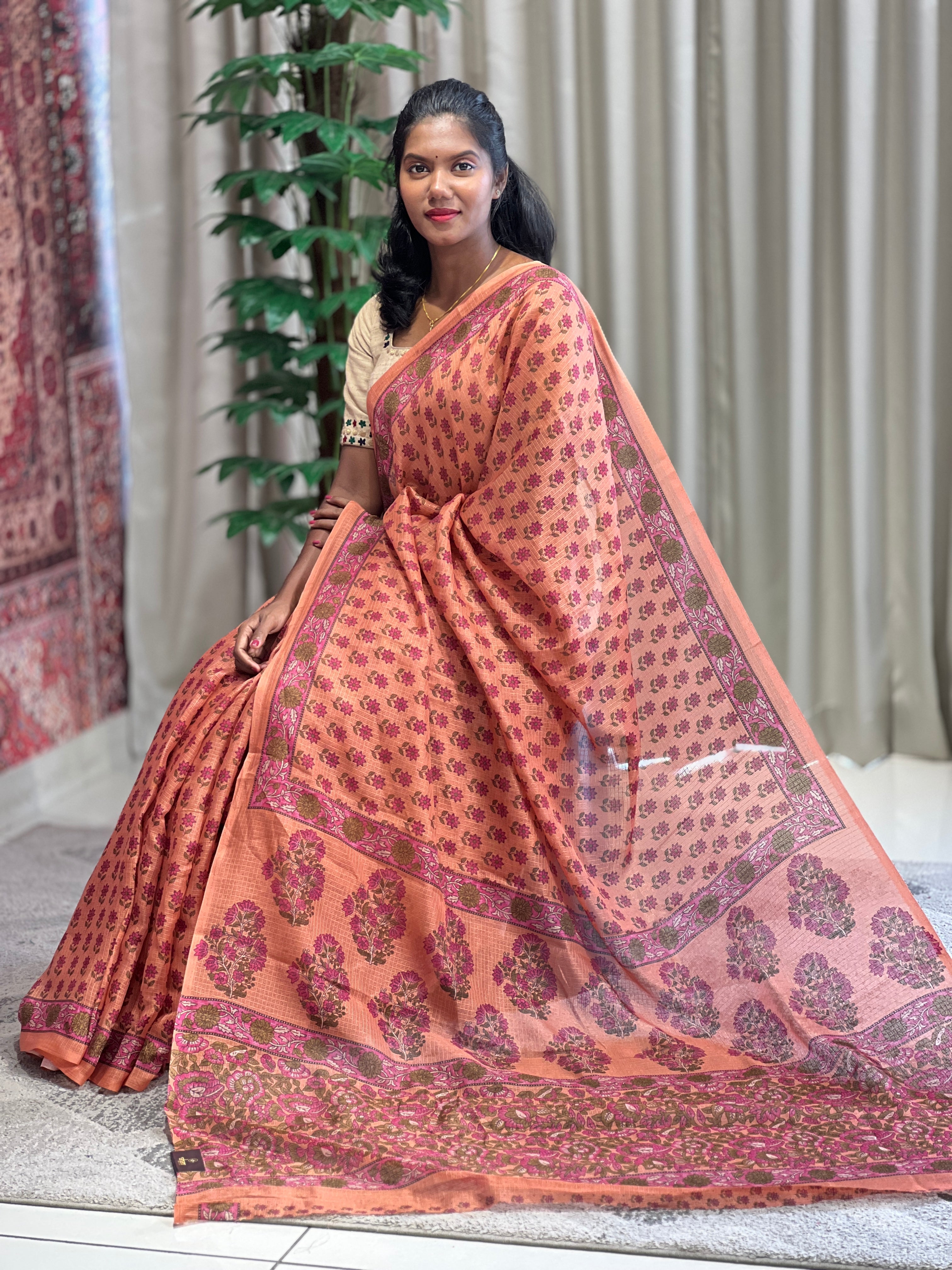 Floral Digital Printed Kota Saree | SSN163