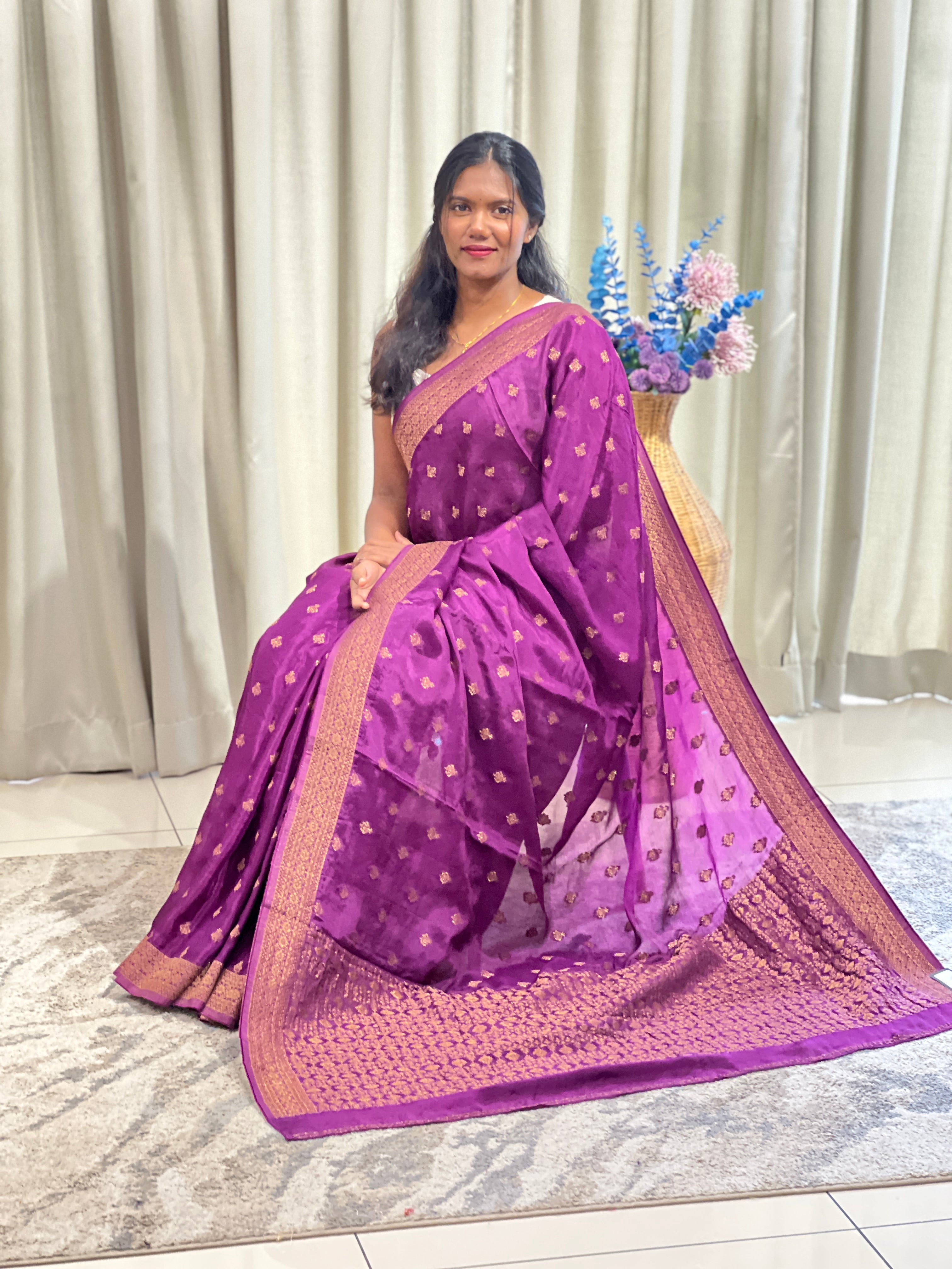 Banarasi Woven Crepe Silk Saree | YNG1746