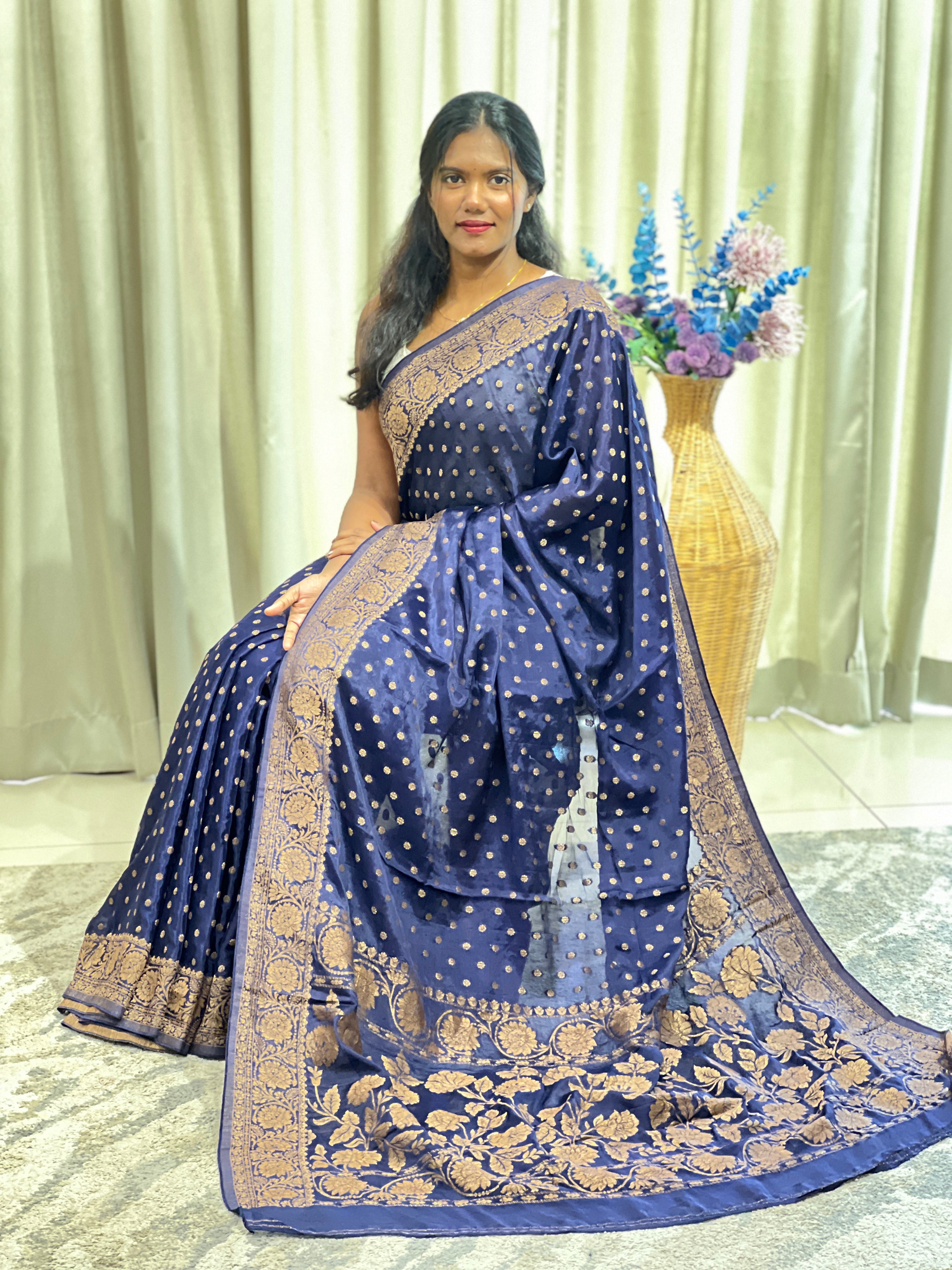 Banarasi Woven Crepe Silk Saree | YNG1749