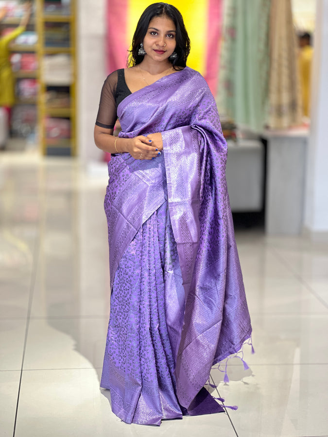 Thread Woven Semi Silk Saree | HT149