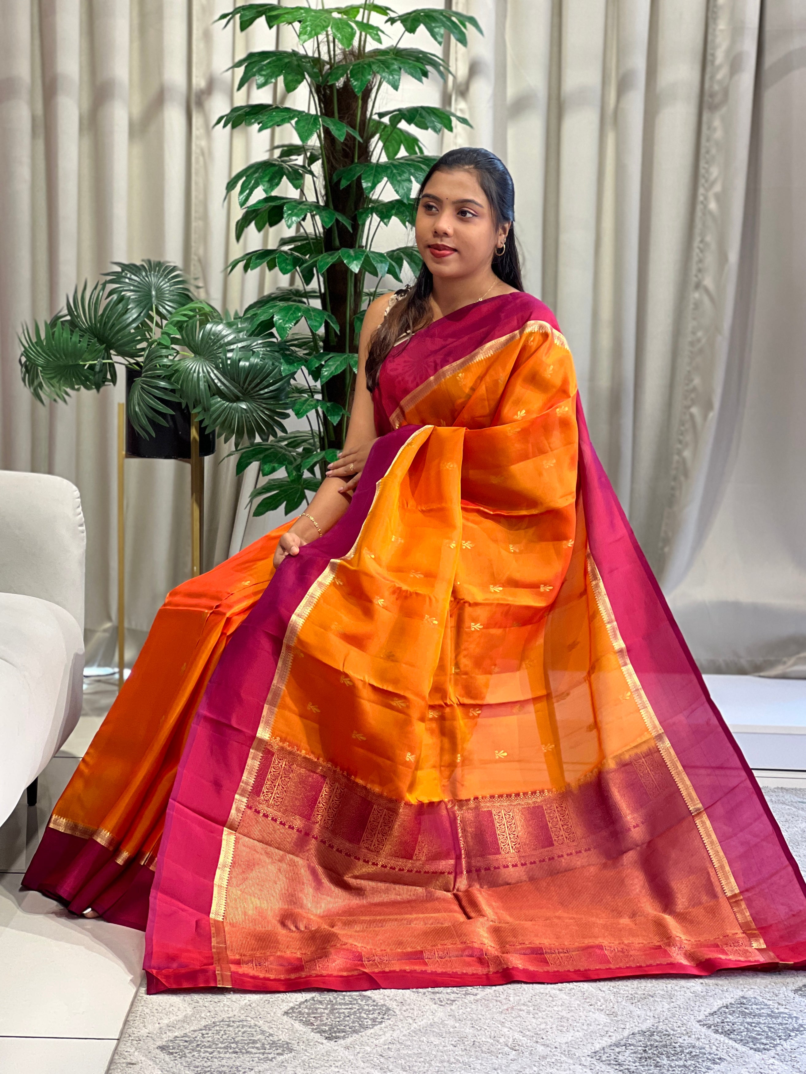 Floral Buta Woven Soft Silk Saree| SMT233