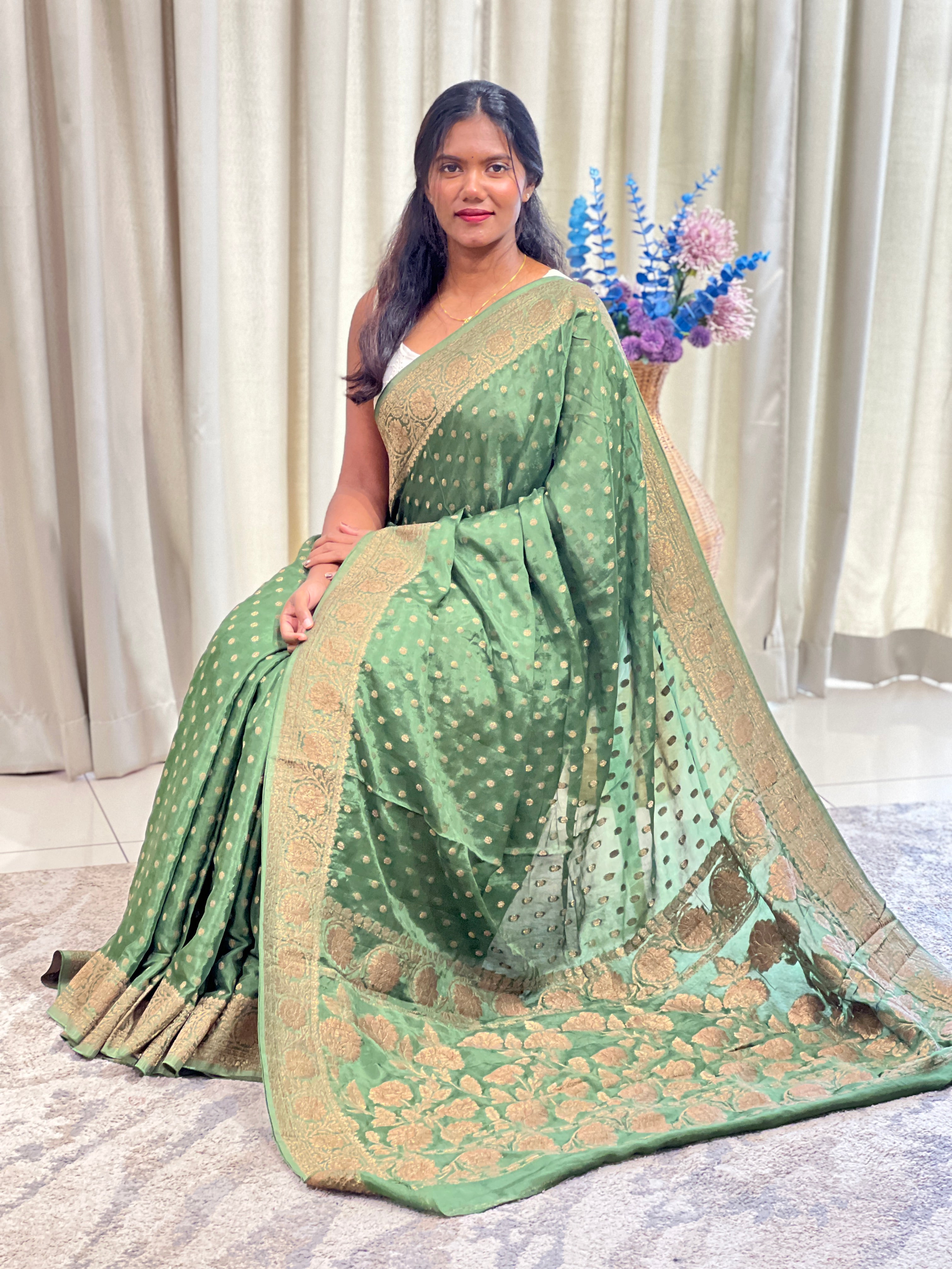 Banarasi Woven Crepe Silk Saree | YNG1729