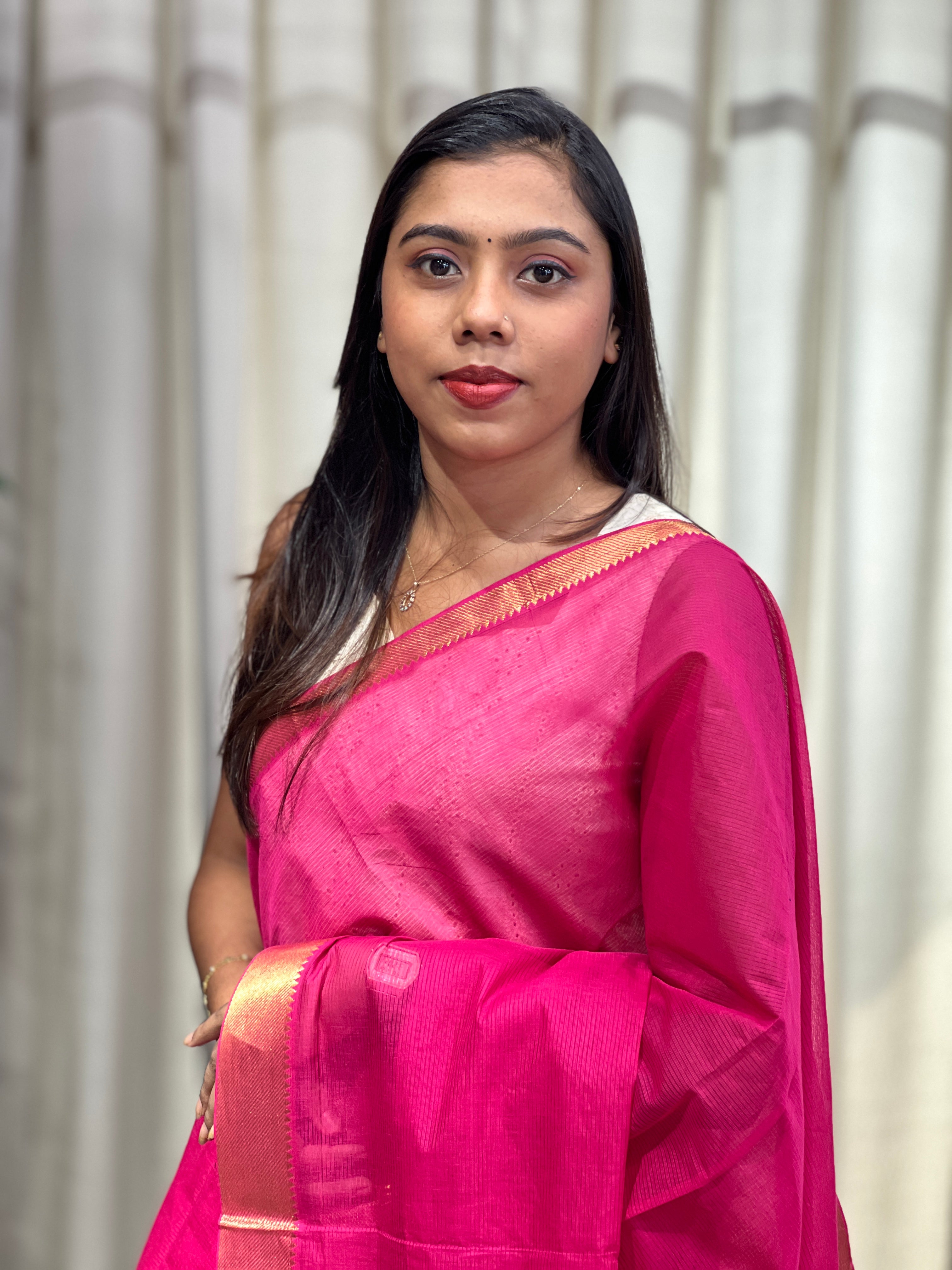 Temple Border Detailed Semi Tussar Saree | AYD209