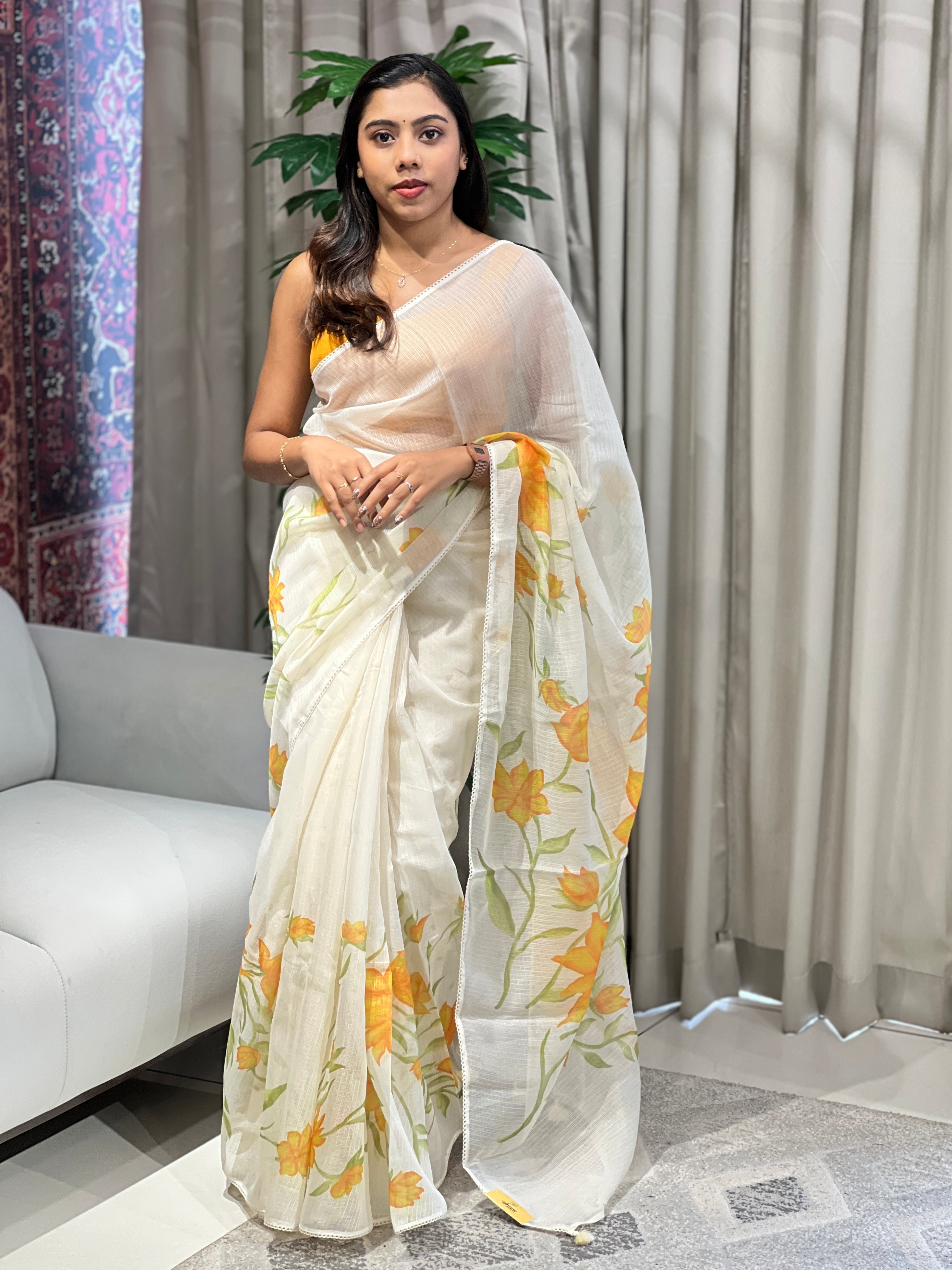 Floral Printed Kota Saree | MR446