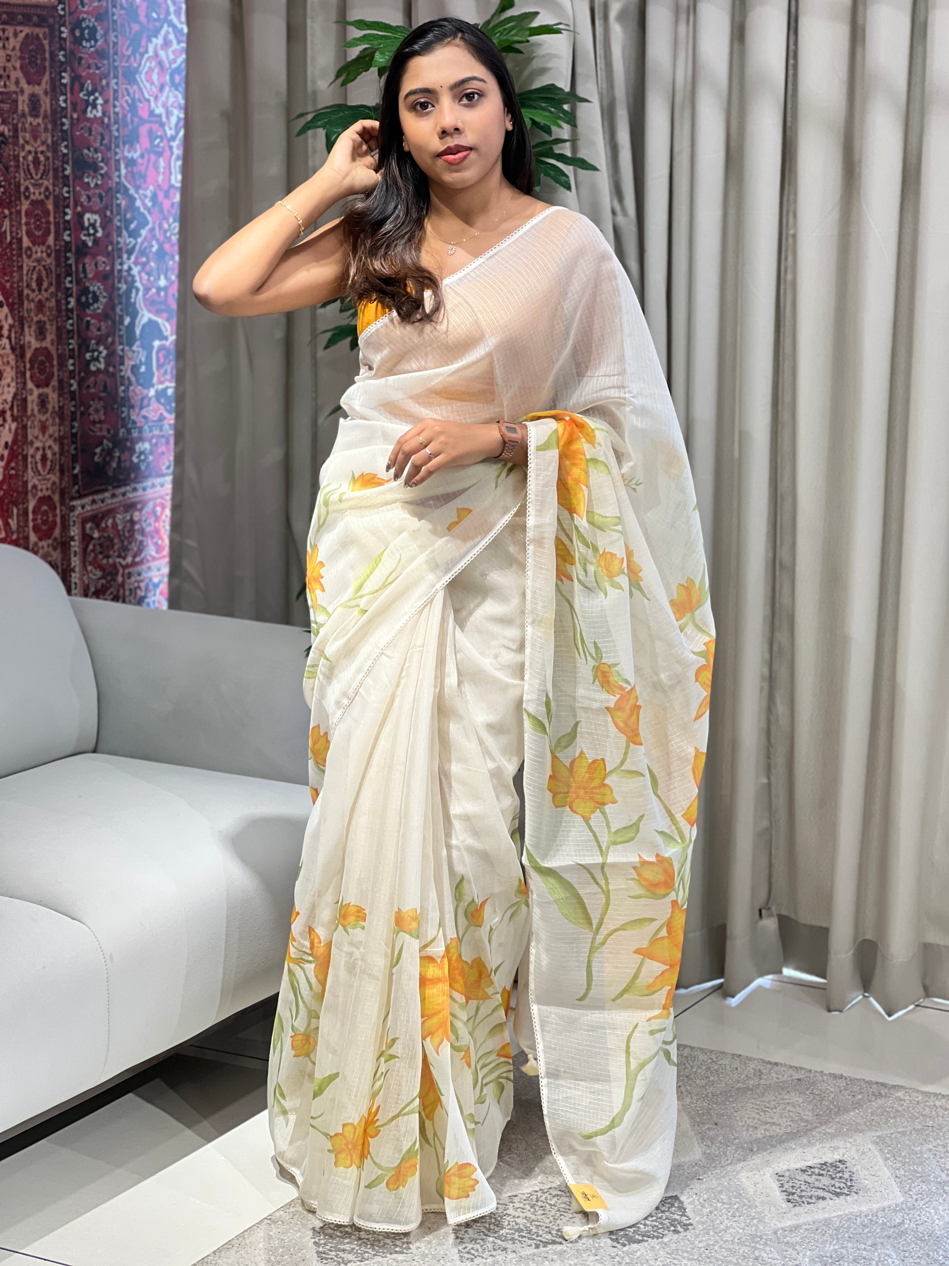 Floral Printed Kota Saree | MR446