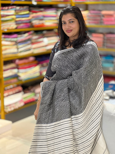 Shibori Print Patterned Matka Tussar Saree | UVS102